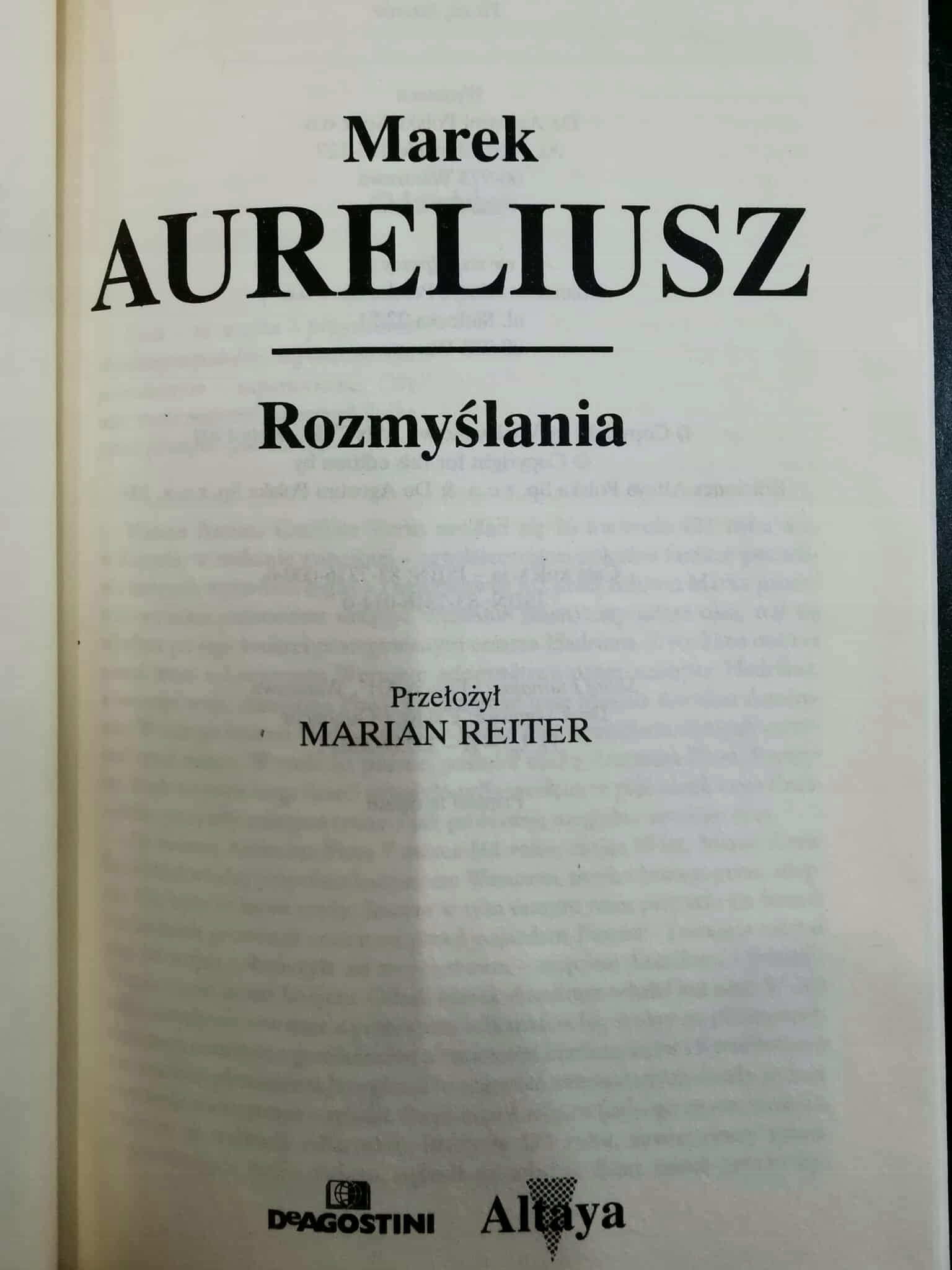 Rozmyślania, Marek Aureliusz