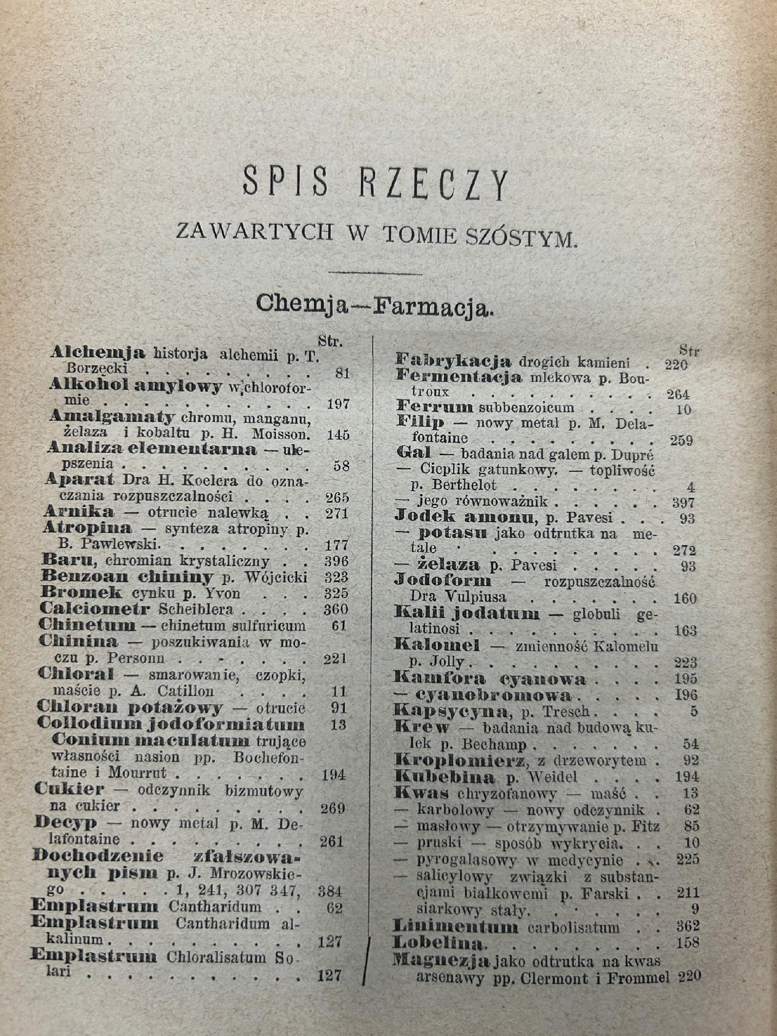 Wiadomości farmaceutyczne pod redakcją Jana Mrozowskiego Tom VI [1880 r.]