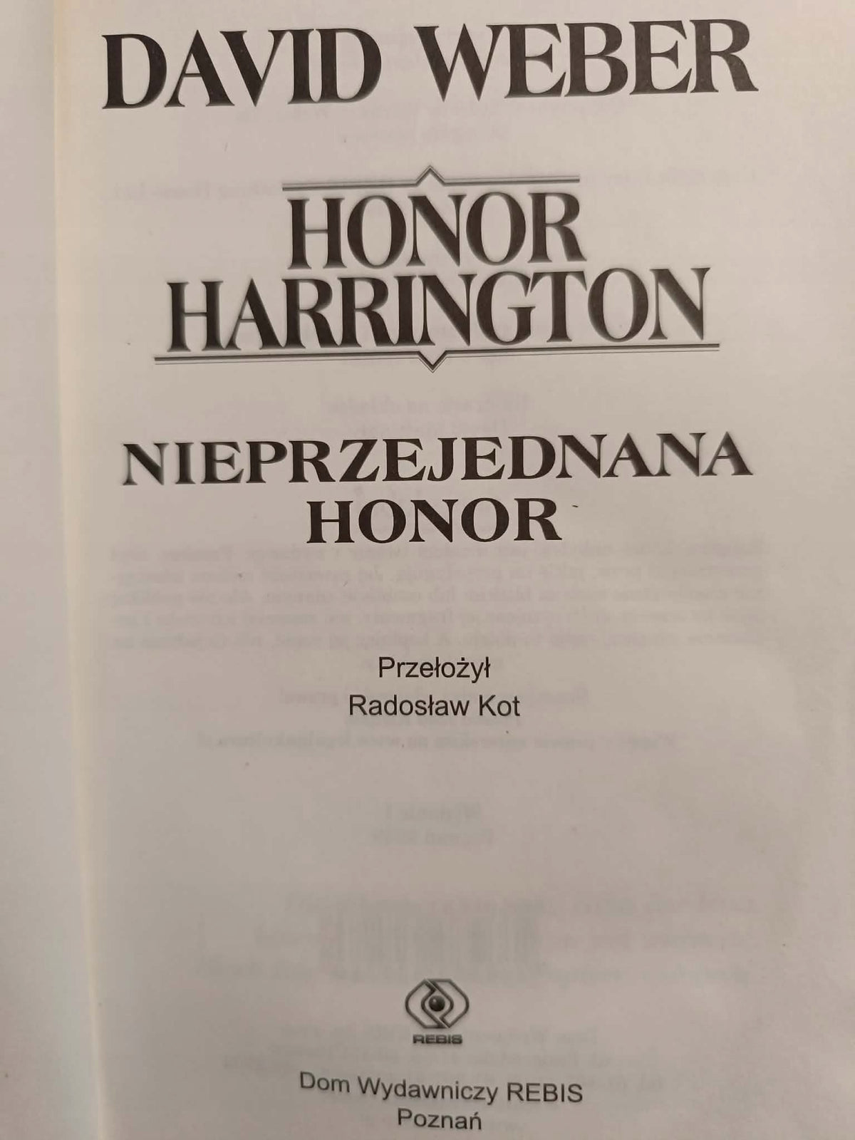 David Weber, Honor Harrington. Nieprzejednana Honor