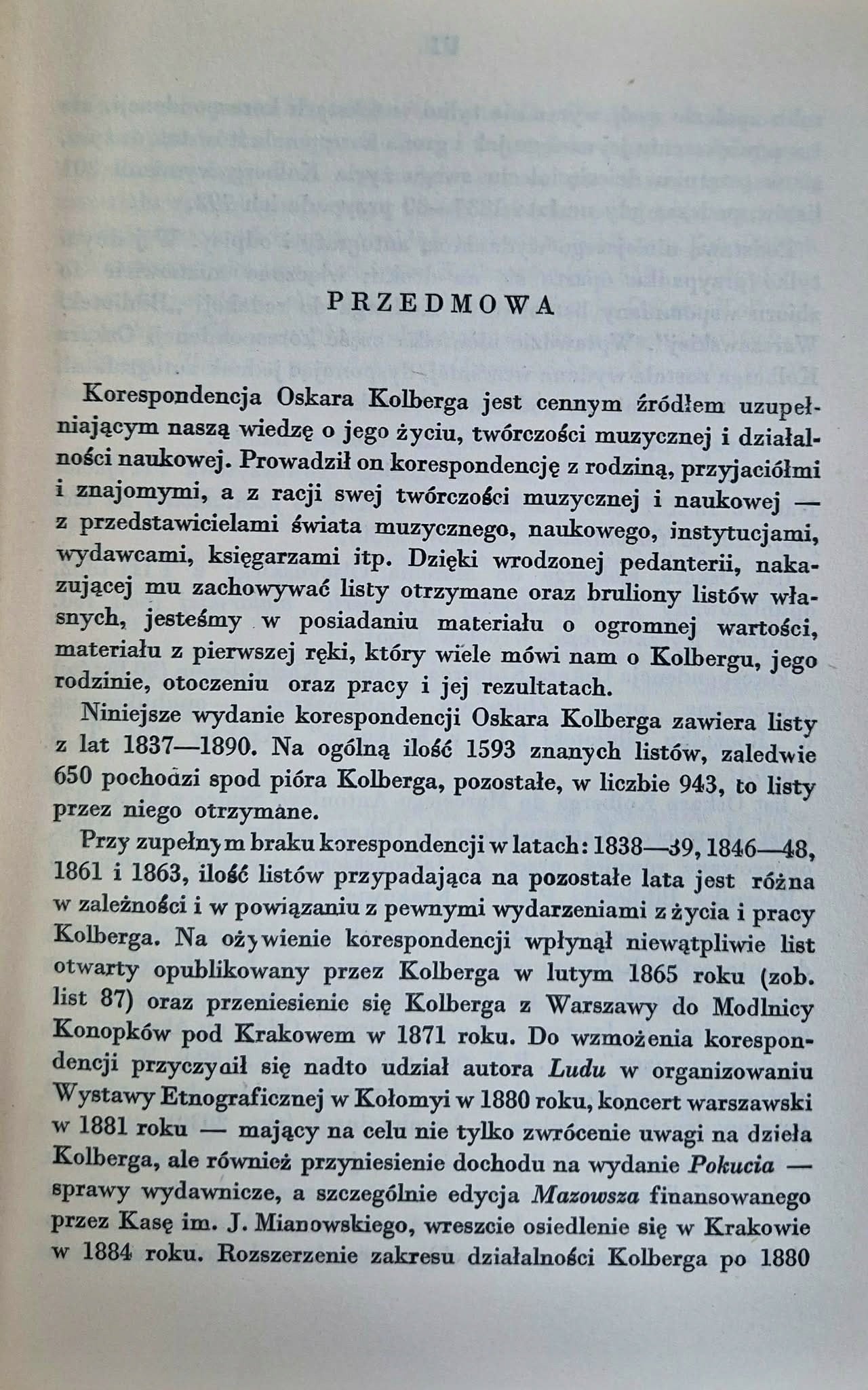 Komplet Korespondencja Oskar Kolberg [obwoluta]