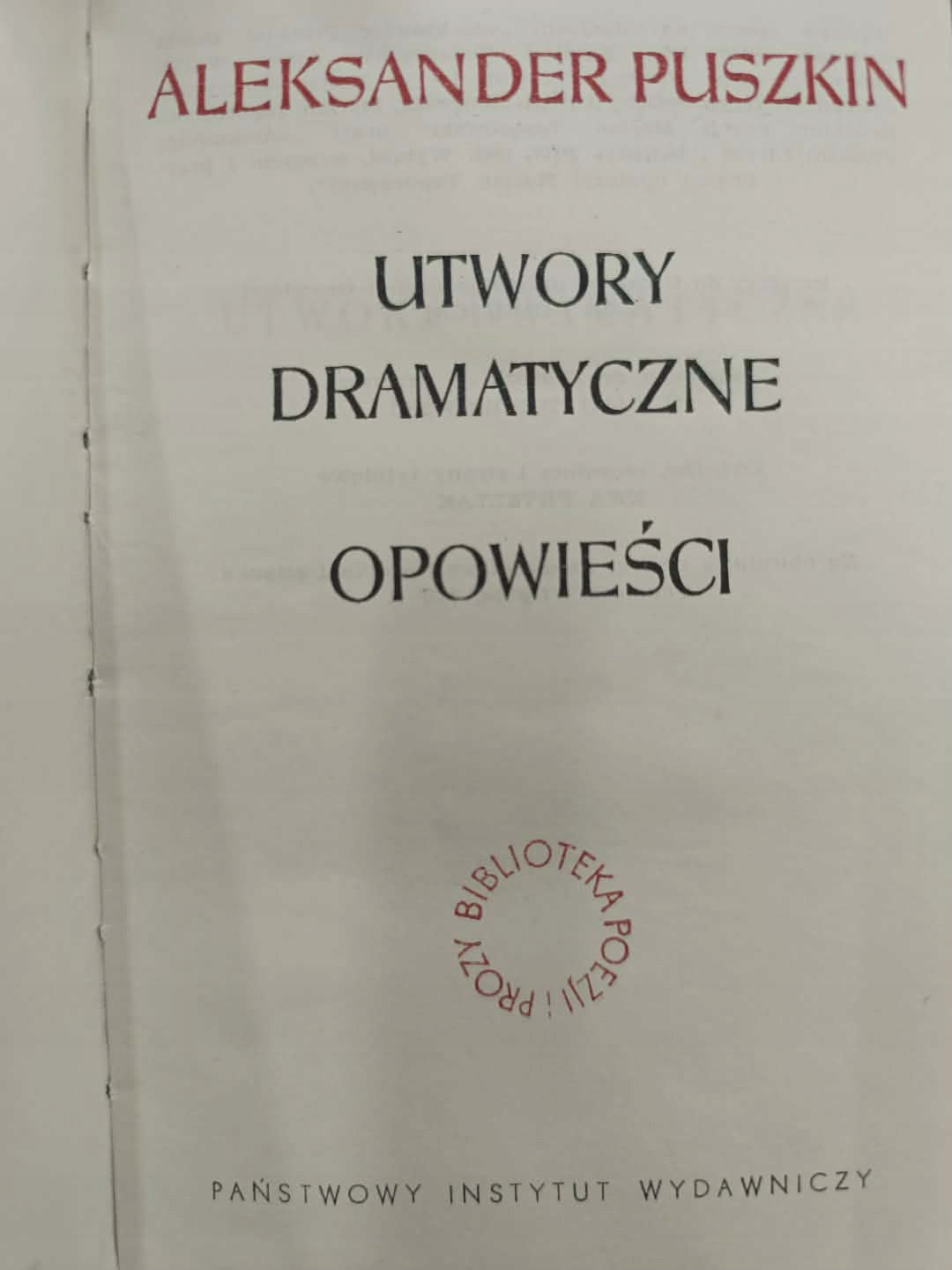 Zestaw 7 książek PIW, Puszkin, Lenartowicz, Tołstoj, Poeci Polskiego...