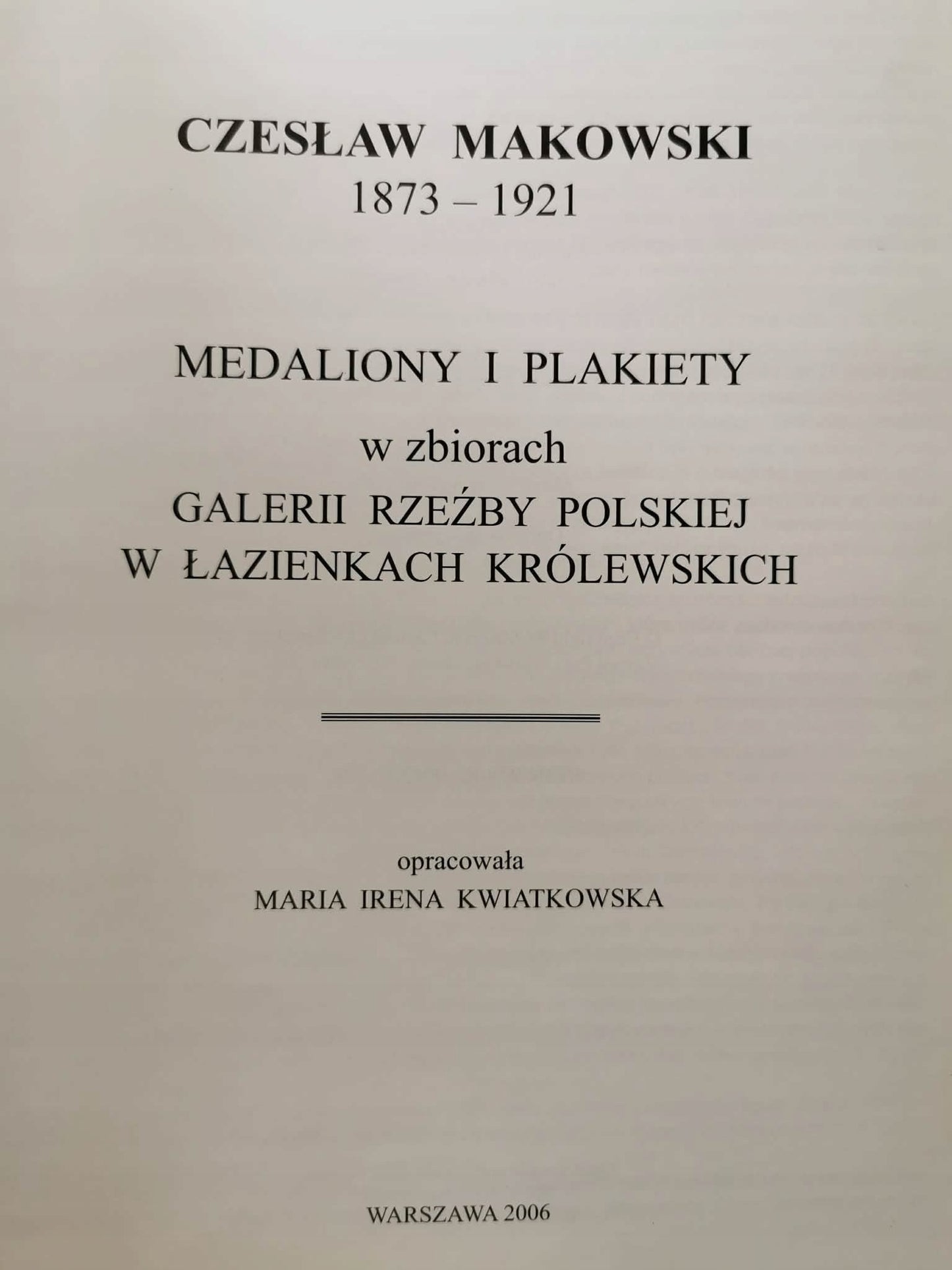 Medaliony i plakiety, Czesław Makowski