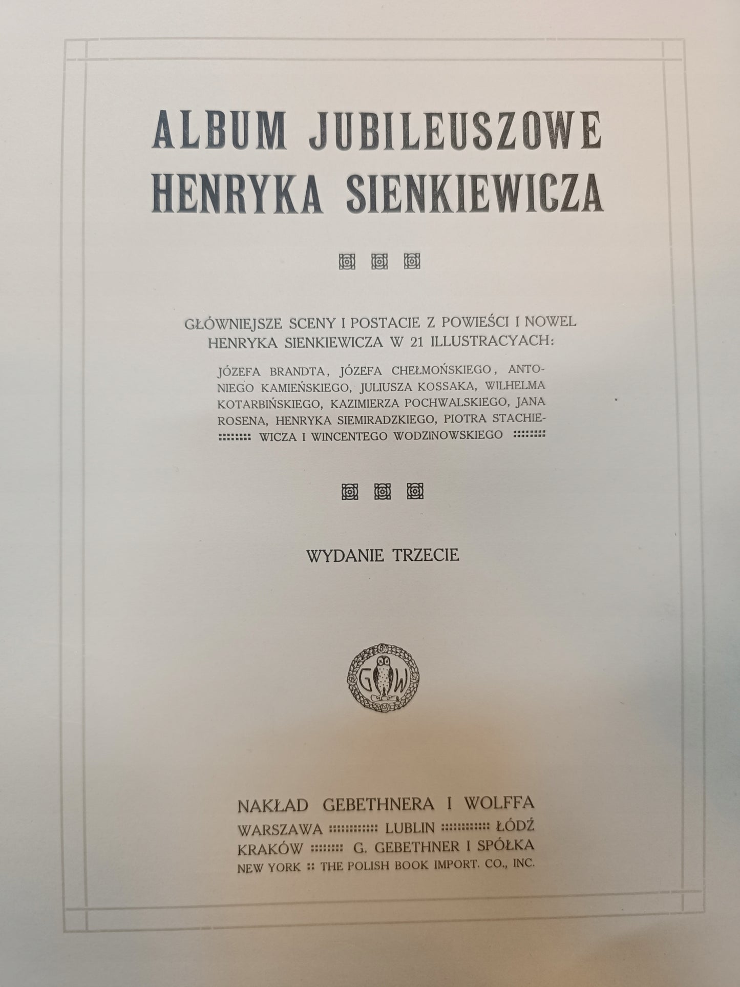 Album jubileuszowe Henryka Sienkiewicza