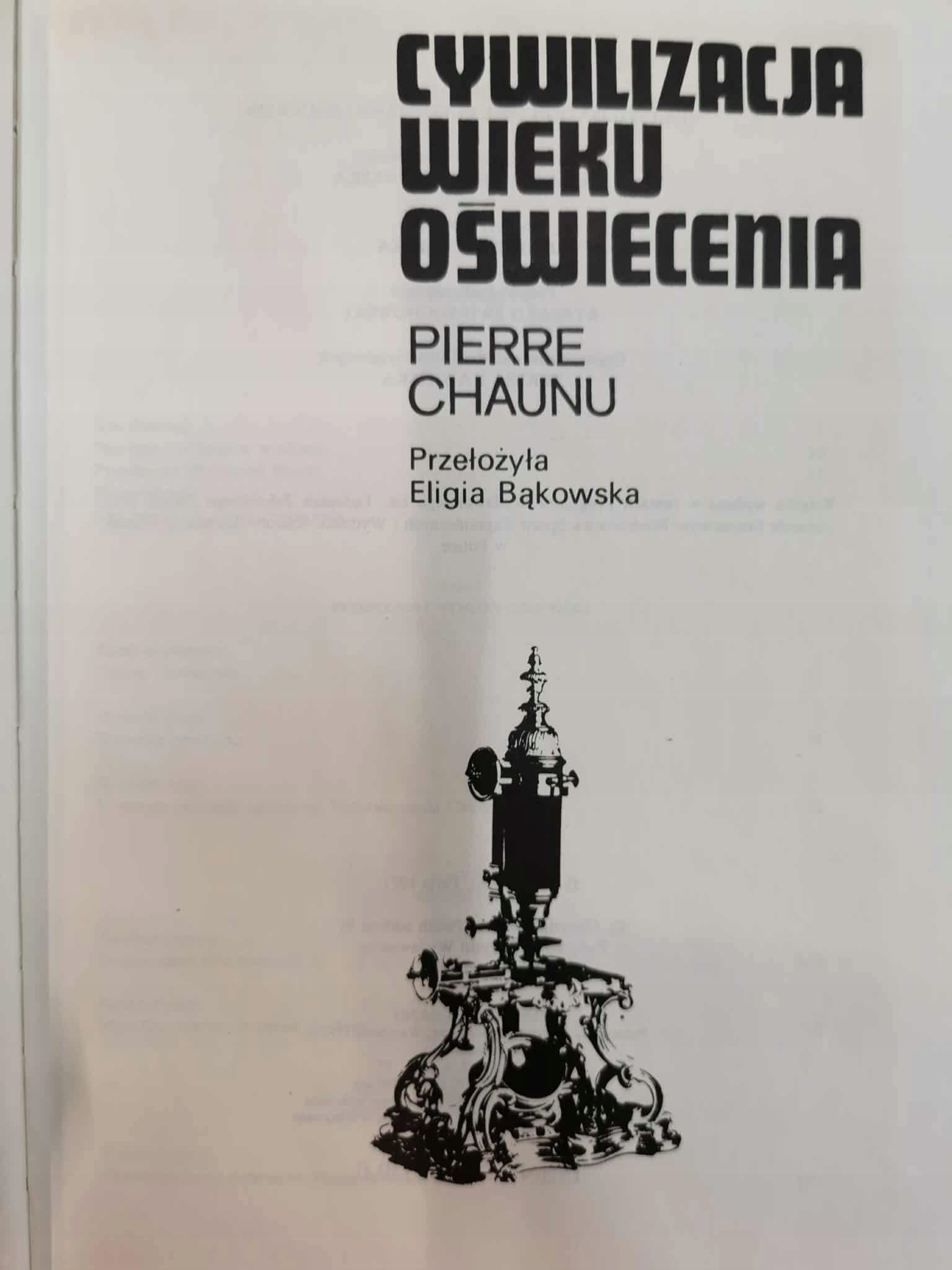 CYWILIZACJA WIEKU OŚWIECENIA, P. Chaunu