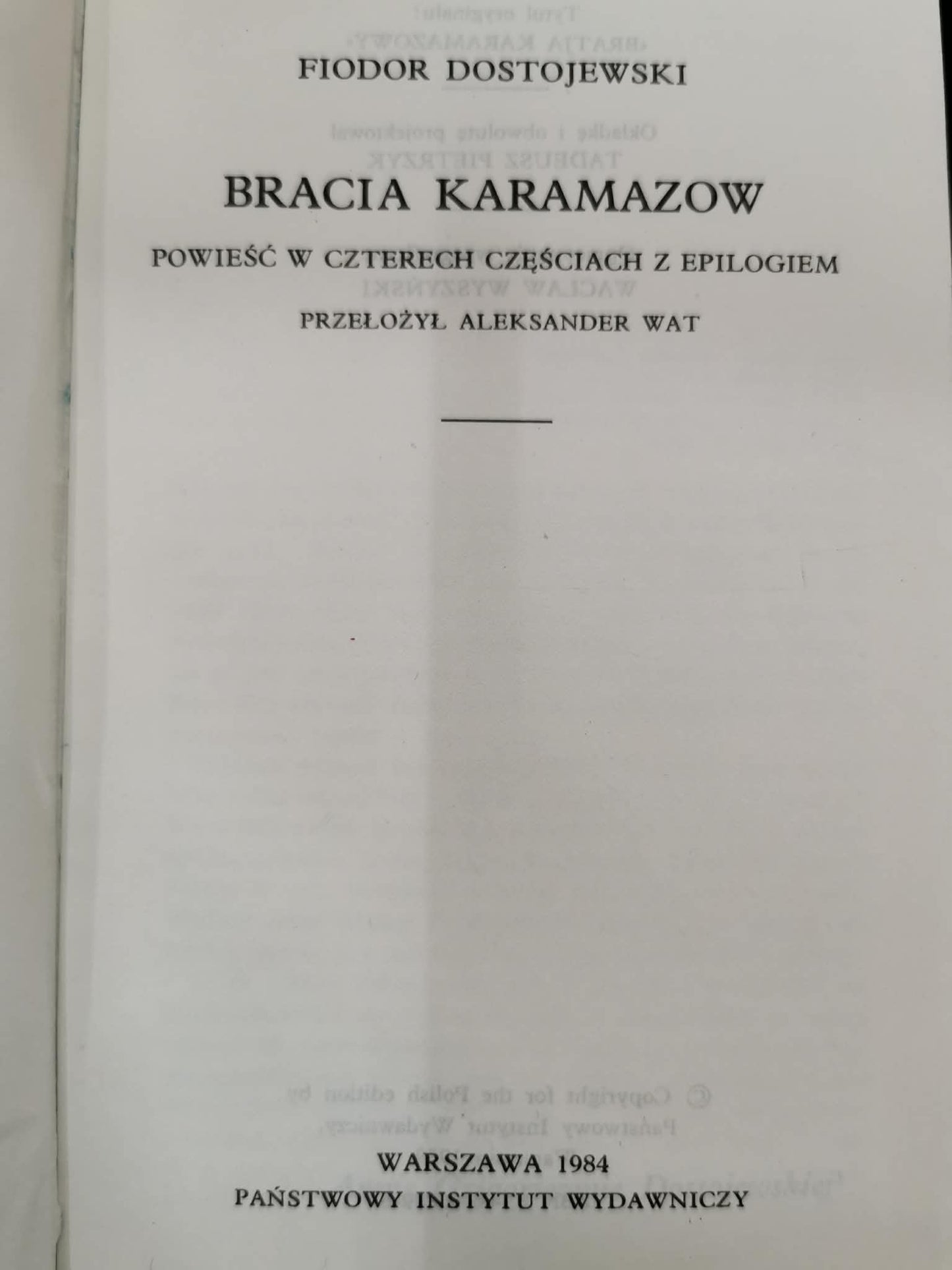 Zestaw książek Fiodora Dostojewskiego t. I-IV