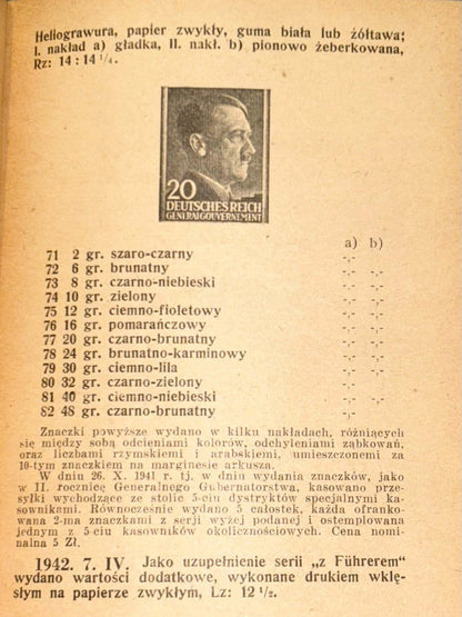 Znaczki Generalnego Gubernatorstwa i polskie W oprac. St. Miksteina [1944]