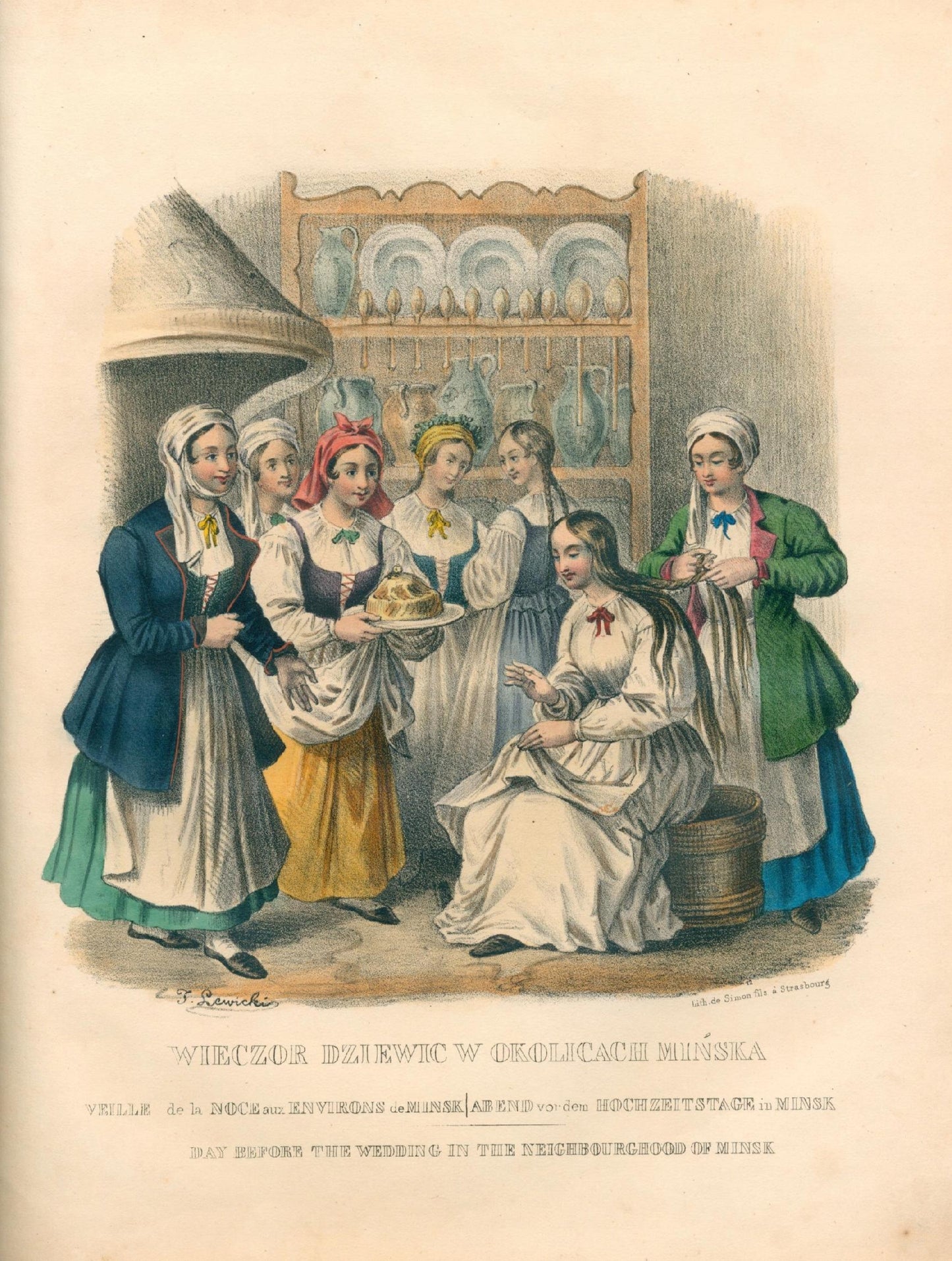 Stroje ludu polskiego, L. Zienkowicz [książka przedwojenna Paryż 1841]