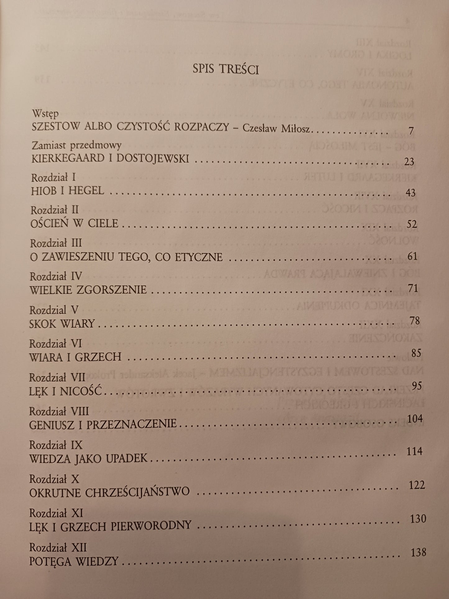 Kierkegaard i filozofia egzystencjalna Lew Szestow