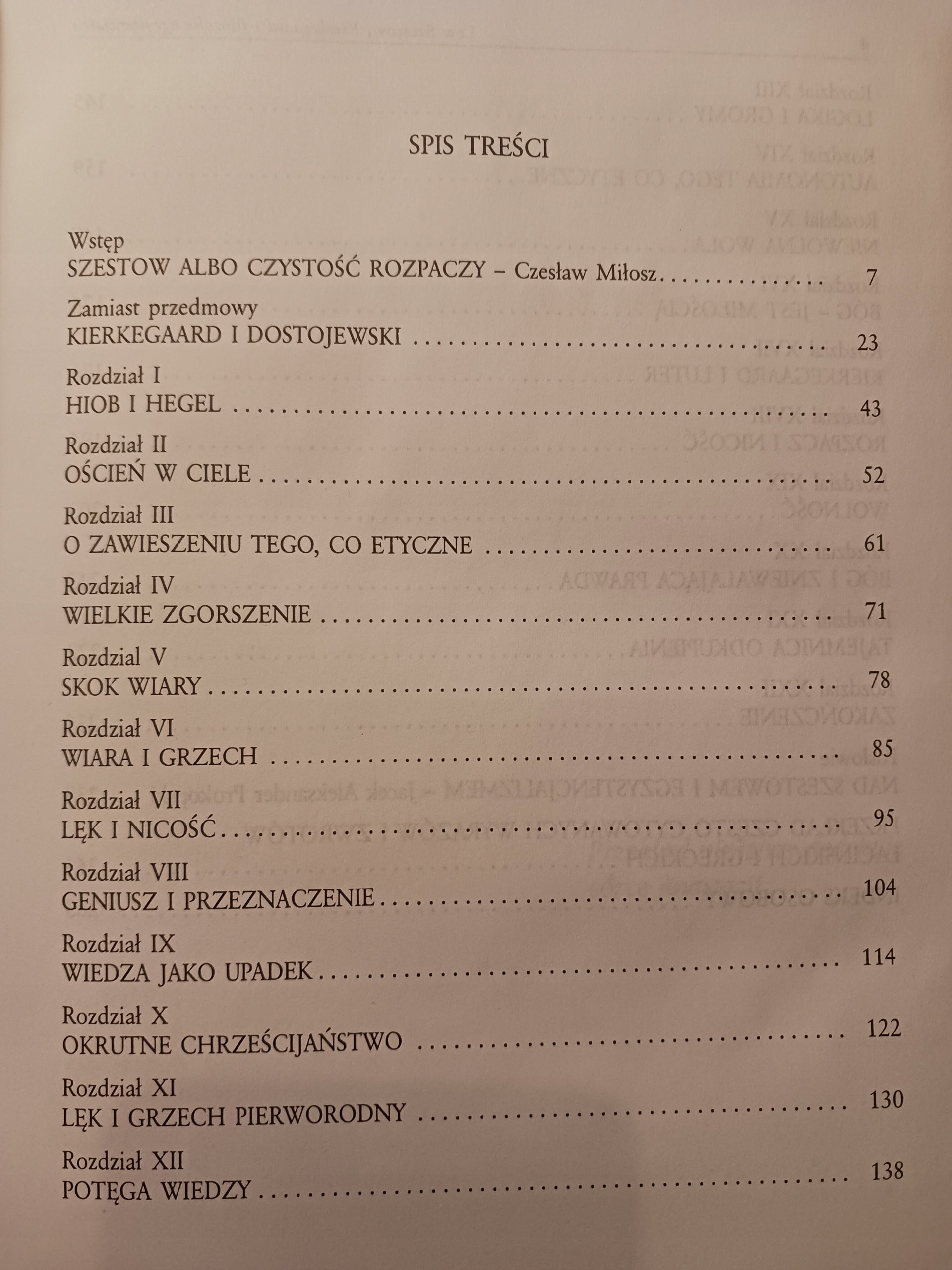 Kierkegaard i filozofia egzystencjalna Lew Szestow