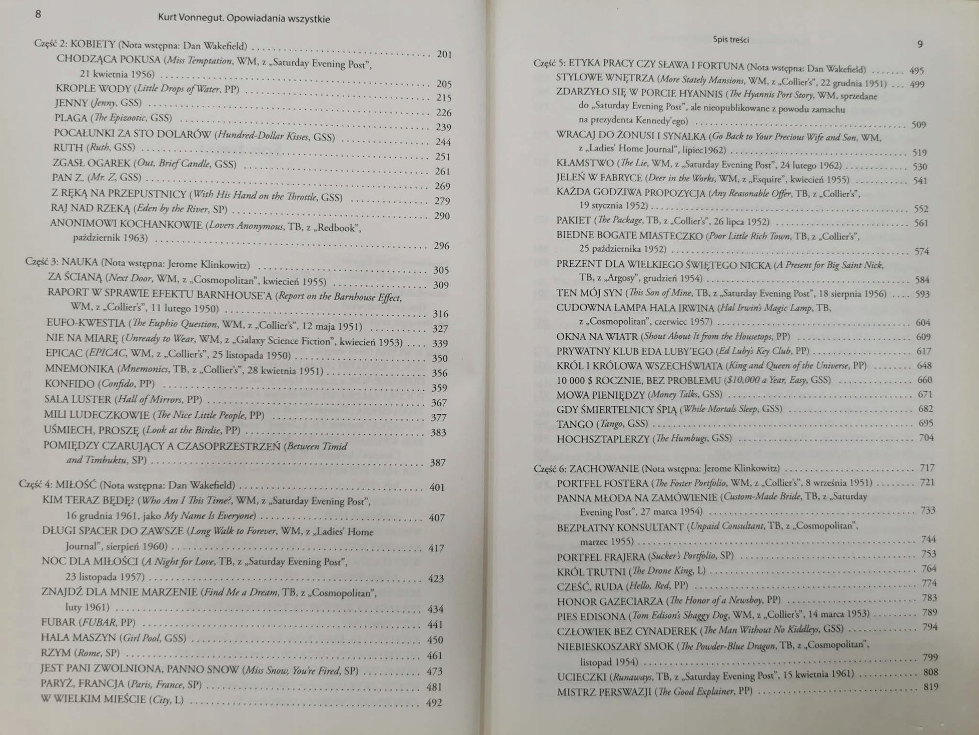Opowiadania wszystkie, Kurt Vonnegut