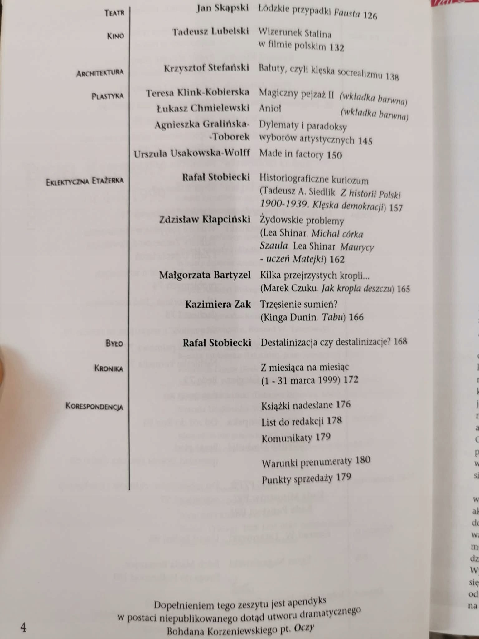 Tygiel kultury Nr 4-6 1999. Boskość Stalina w świetle najnowszych badań