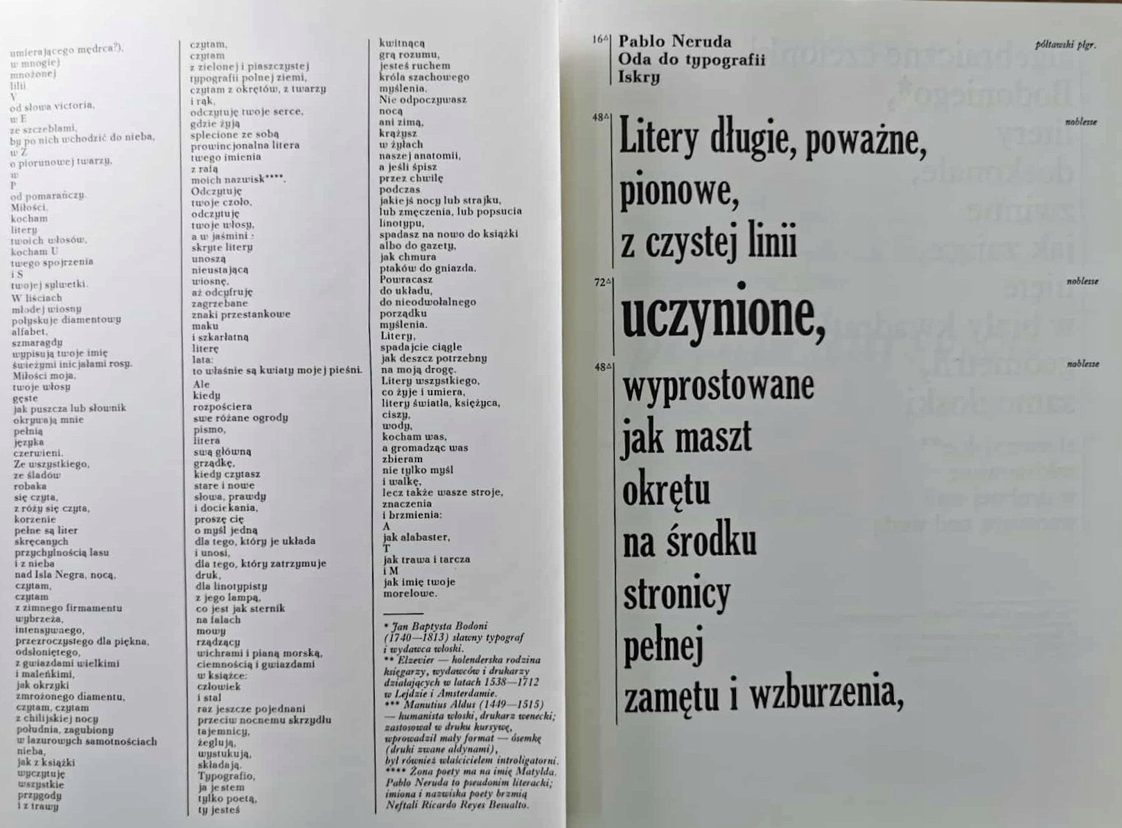 ODA DO TYPOGRAFII, PABLO NERUDA