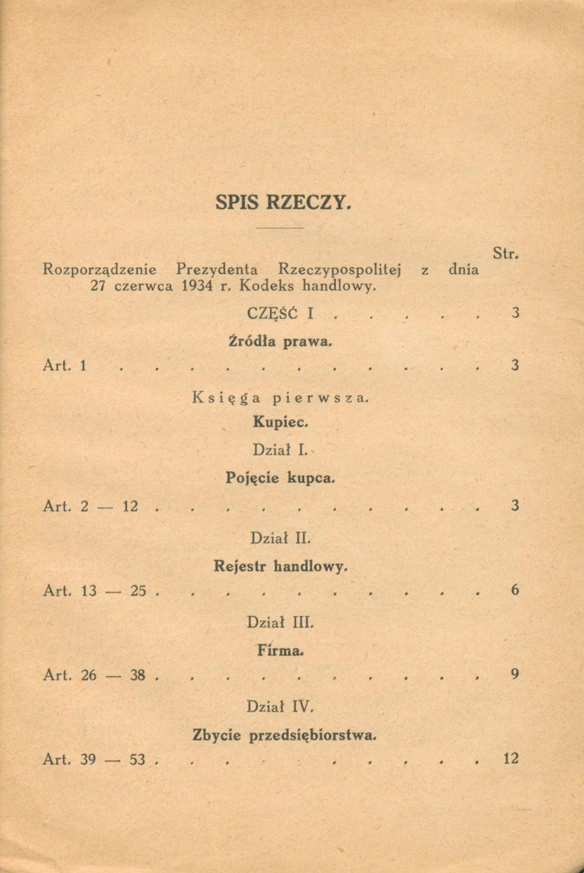 Kodeks Handlowy [Warszawa 1934]