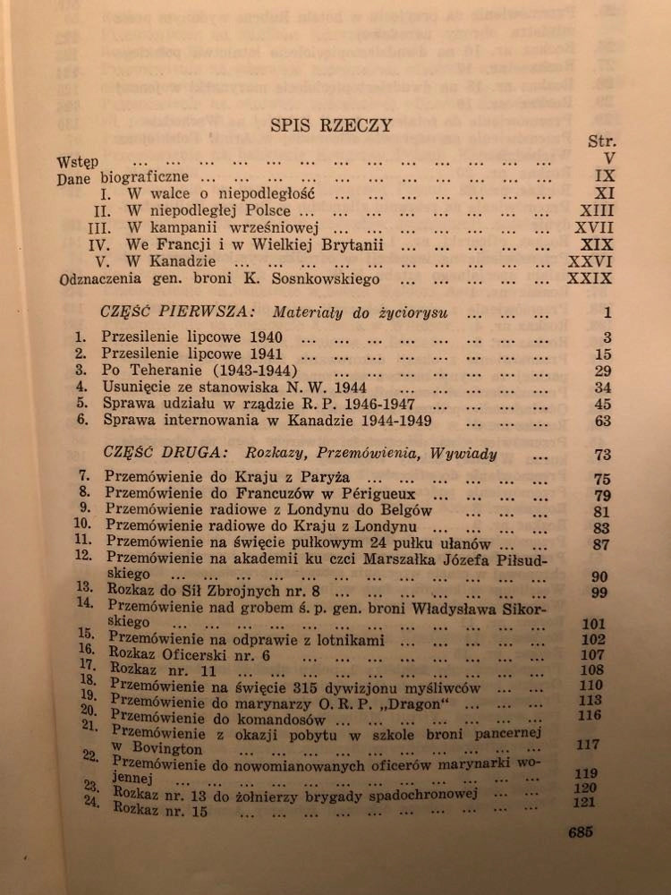 Materiały Historyczne - Kazimierz Sosnkowski