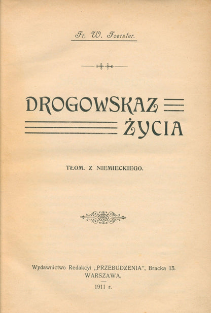 Drogowskaz życia Friedrich Wilhelm Foerster