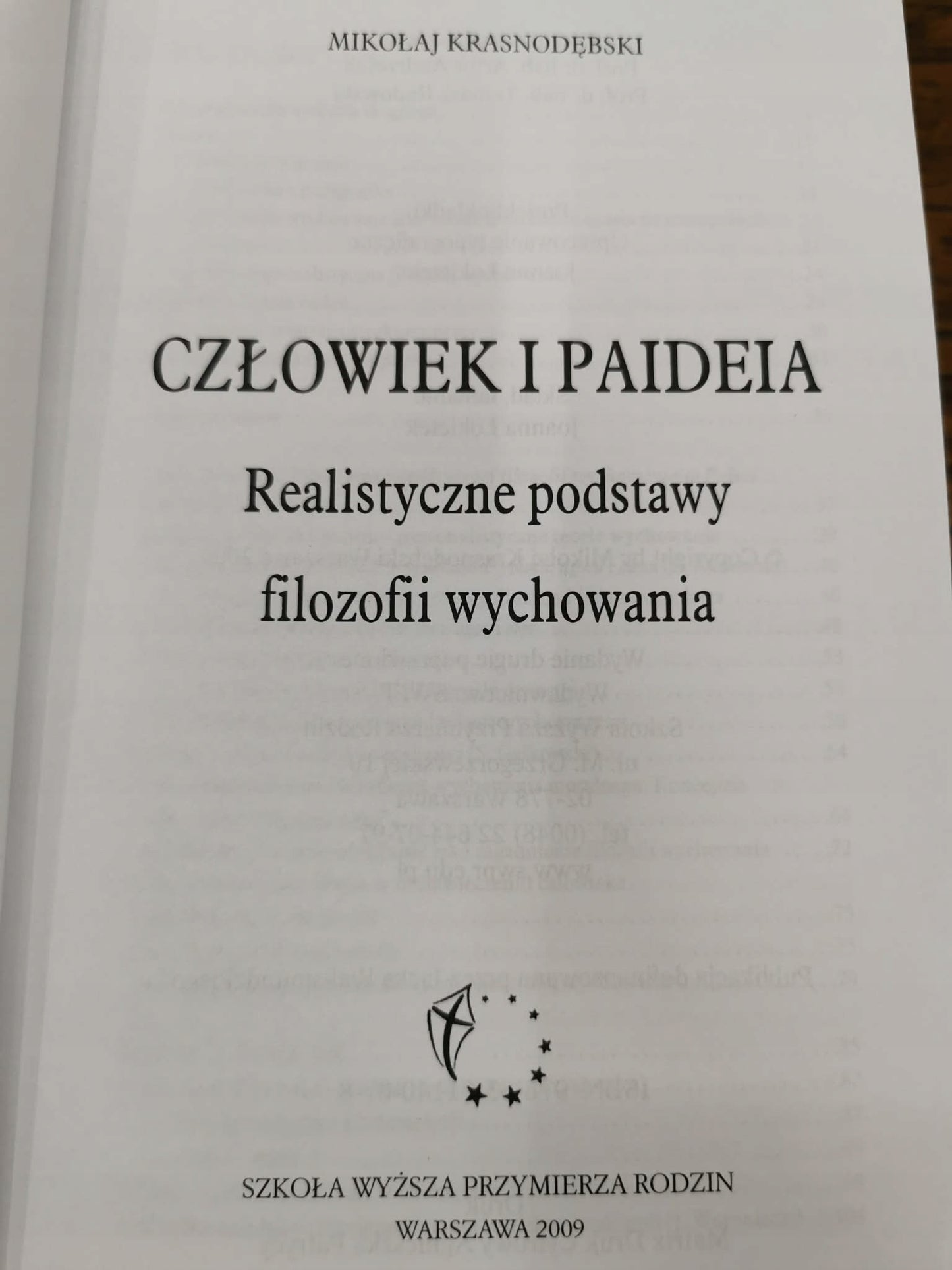 Człowiek i paideia, M. Krasnodębski