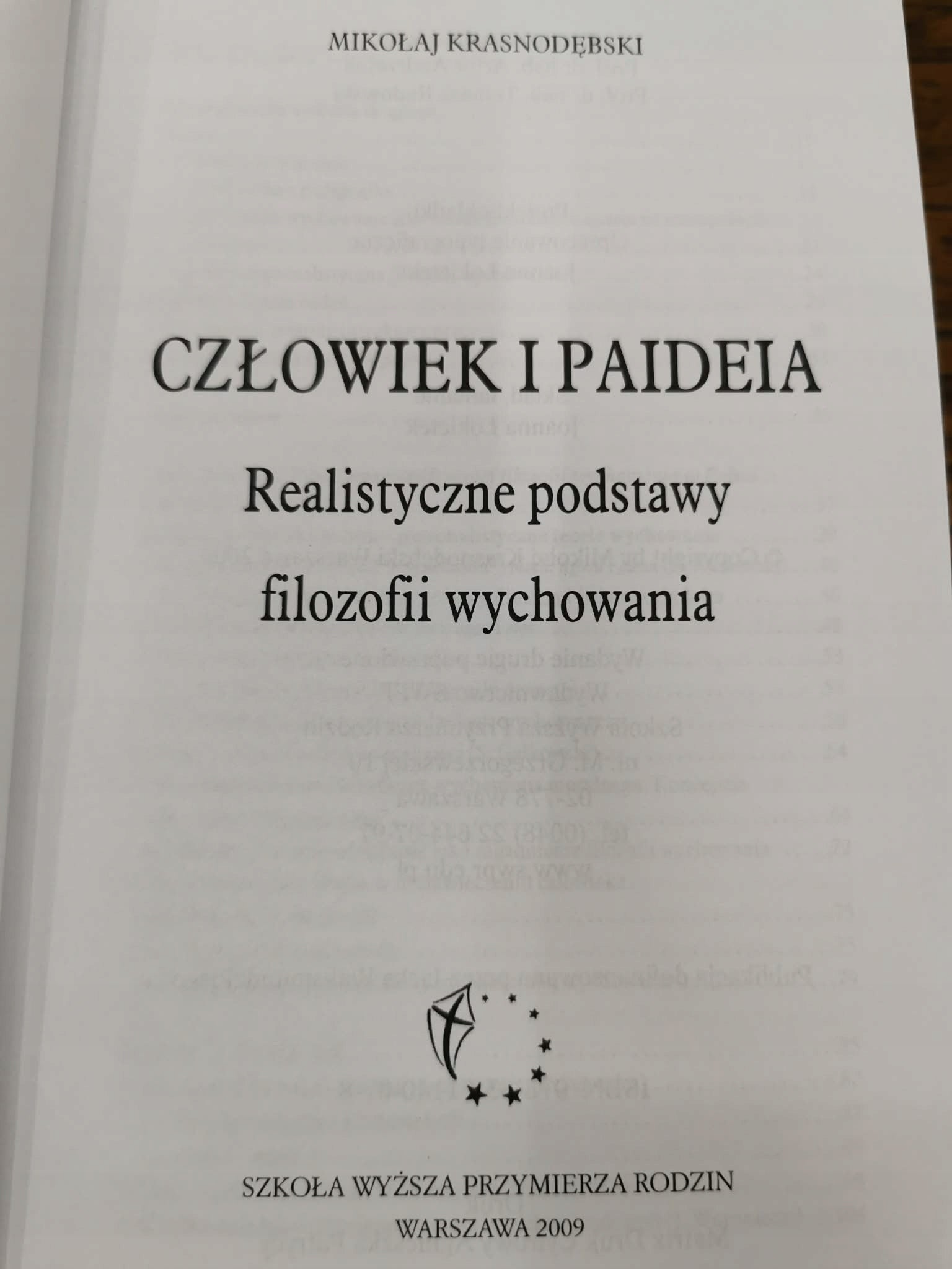 Człowiek i paideia, M. Krasnodębski