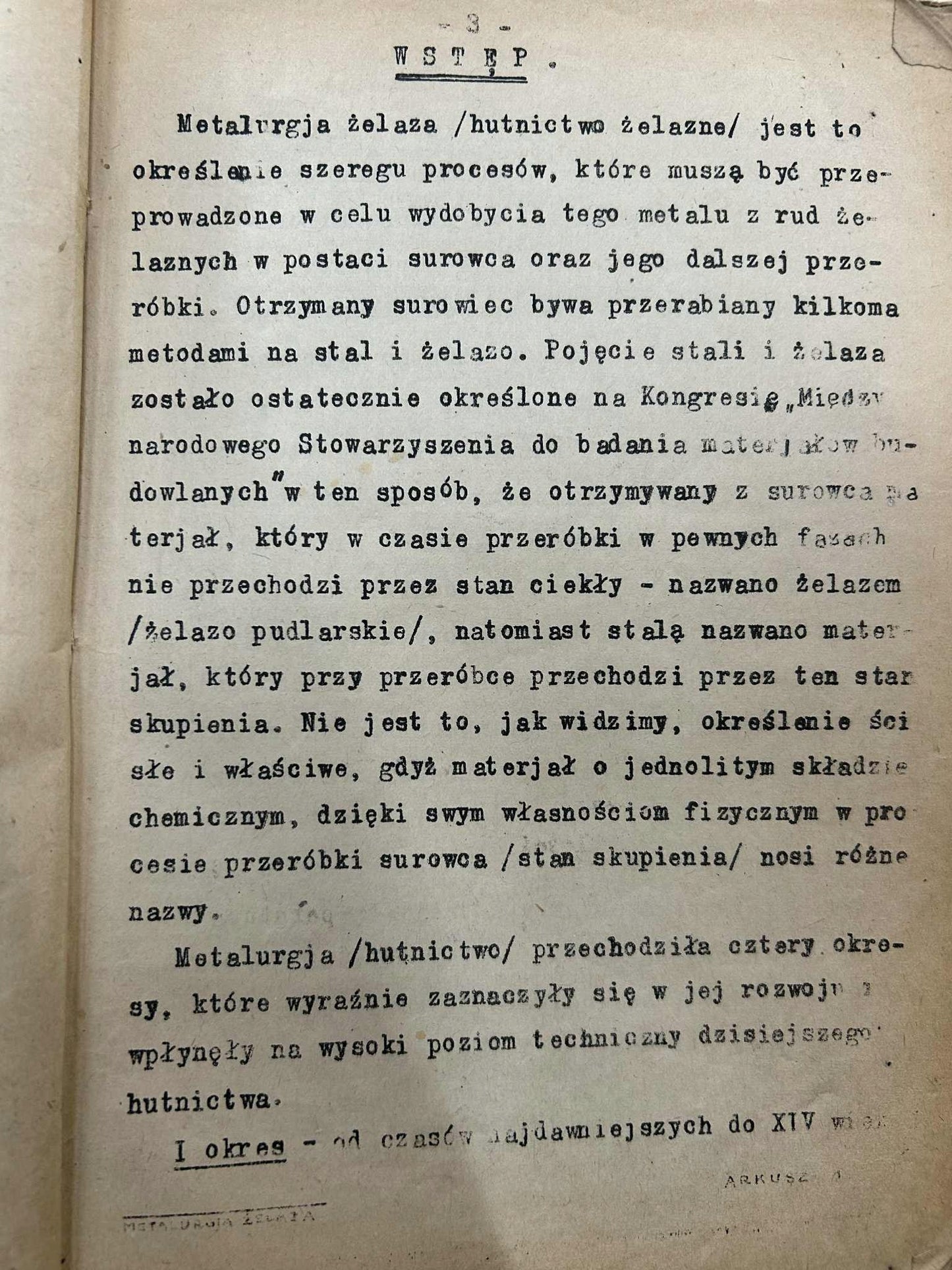 Metalurgia żelaza - Witold Broniewski [1922 r.]
