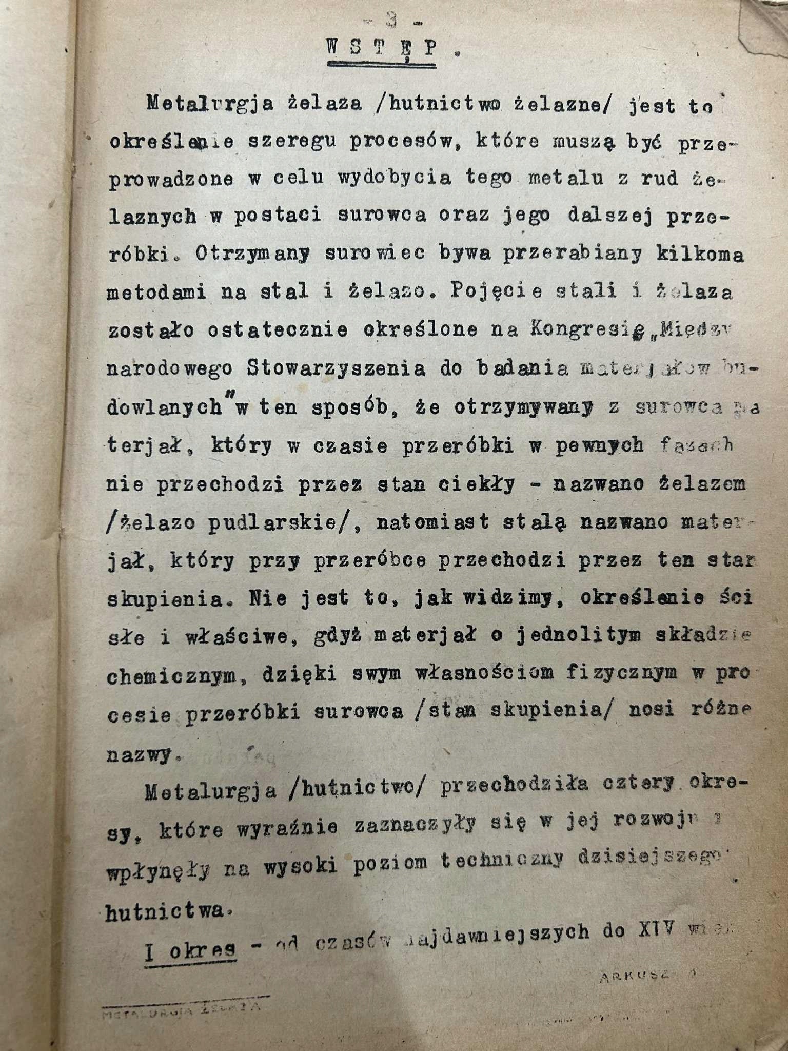 Metalurgia żelaza - Witold Broniewski [1922 r.]