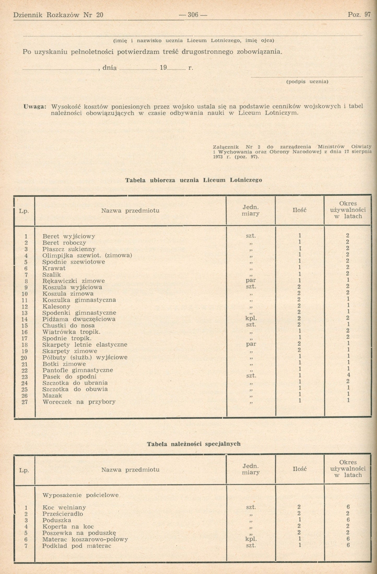 Rocznik Dziennika Rozkazów MON rok XXVIII nr 1 - 28 [Warszawa 1973]