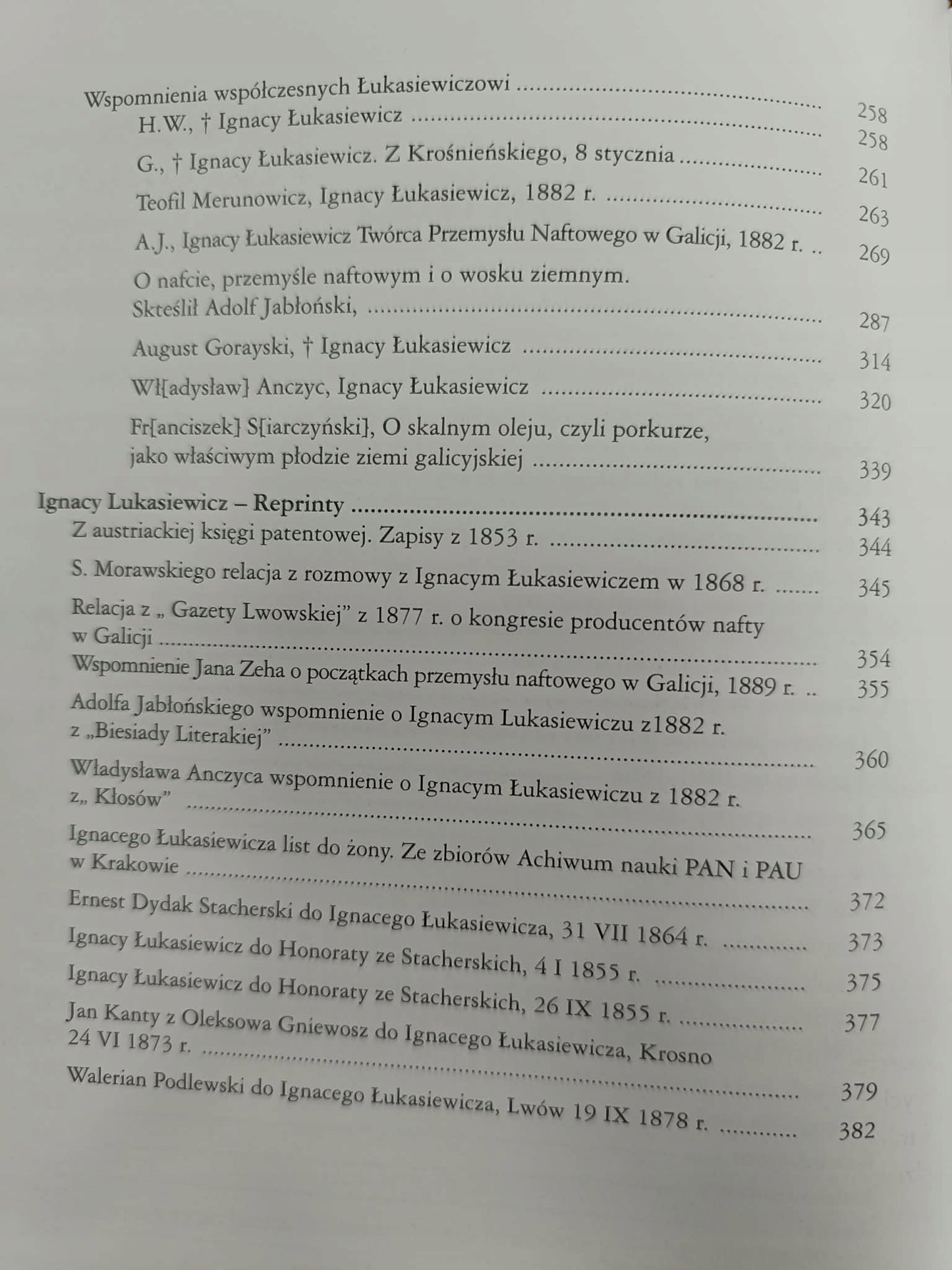 Zbigniew Wójcik, Ignacy Łukasiewicz