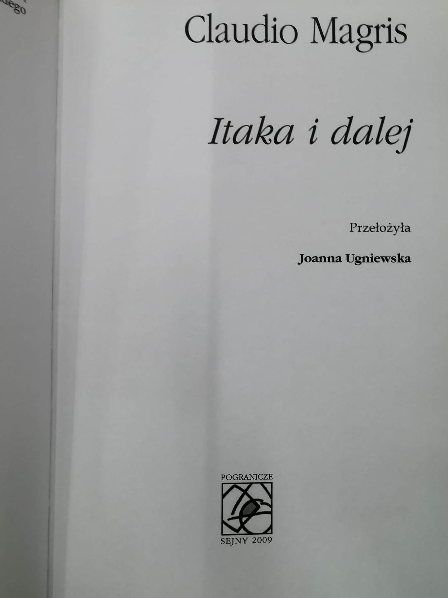 Itaka i dalej, Claudio Magris