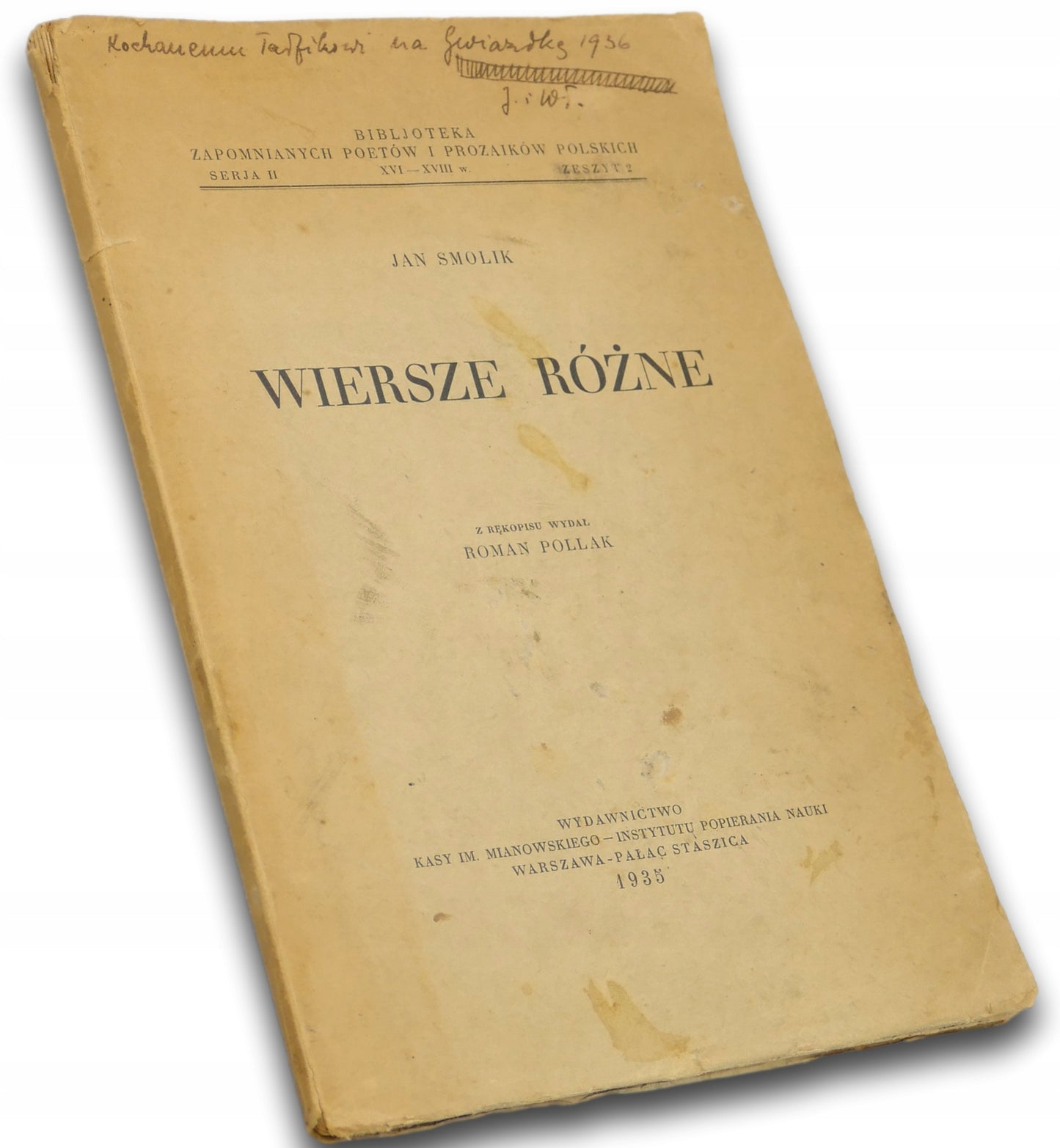 Wiersze różne Jan Smolik [1935 r.]