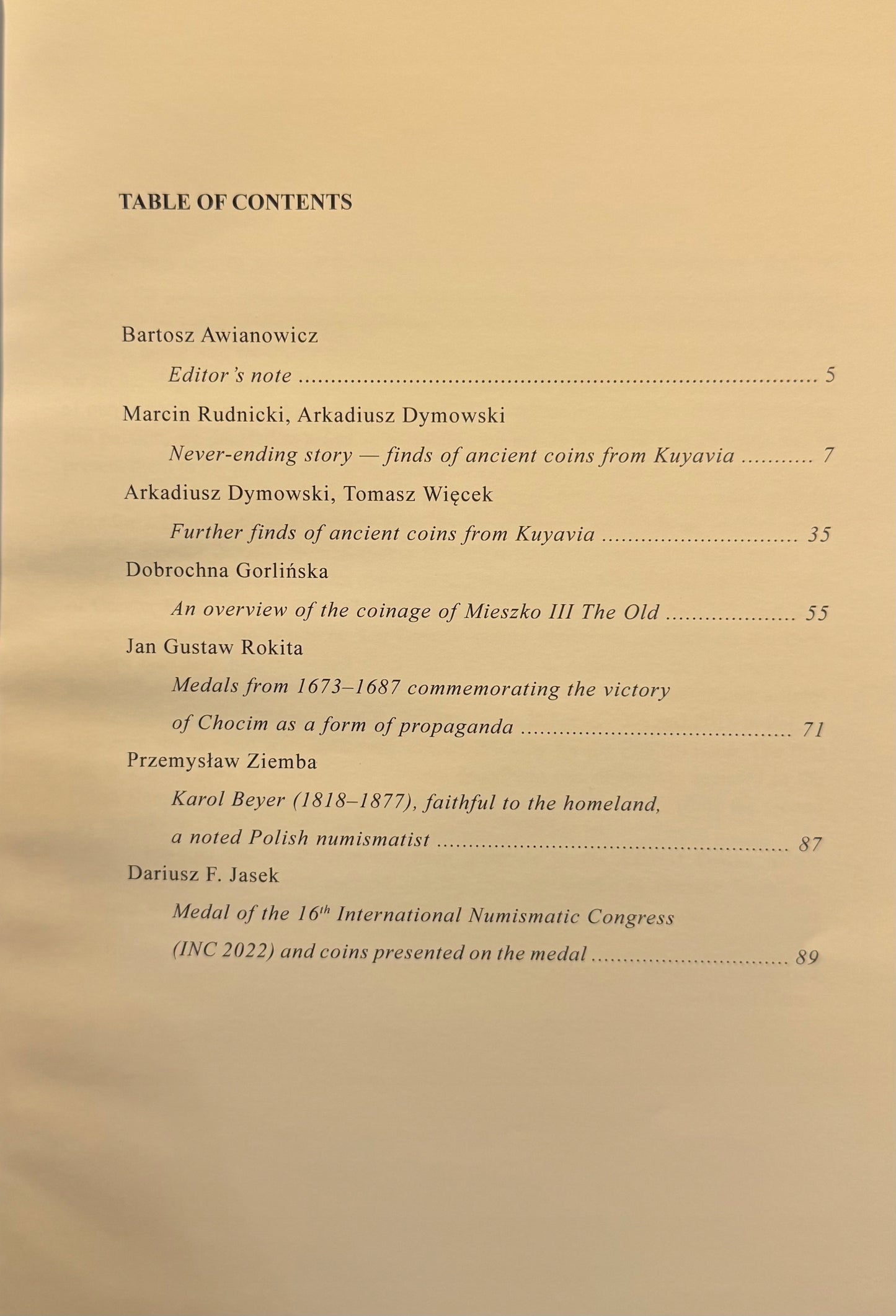 XVI International Numismatic Congress 11-16.09.2022