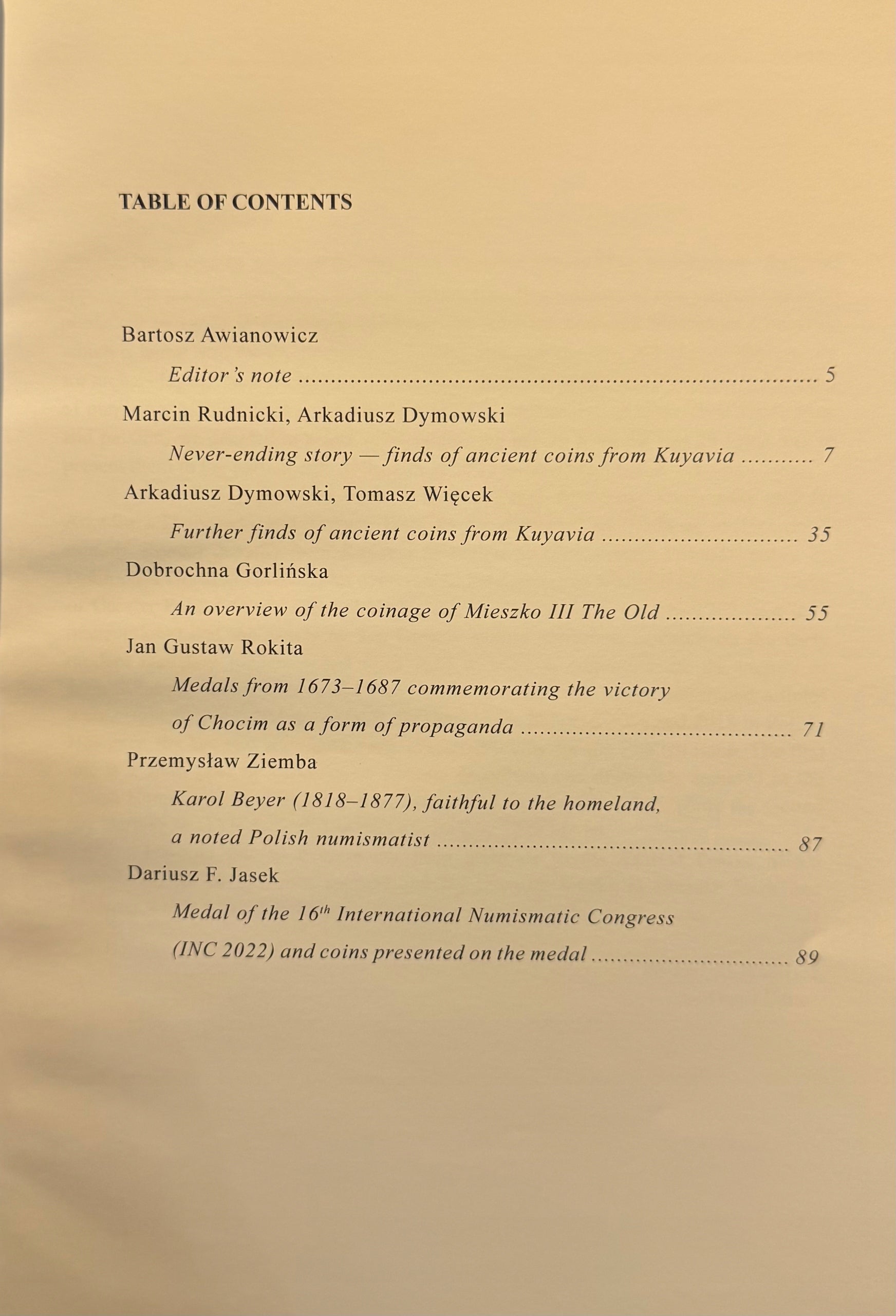 XVI International Numismatic Congress 11-16.09.2022