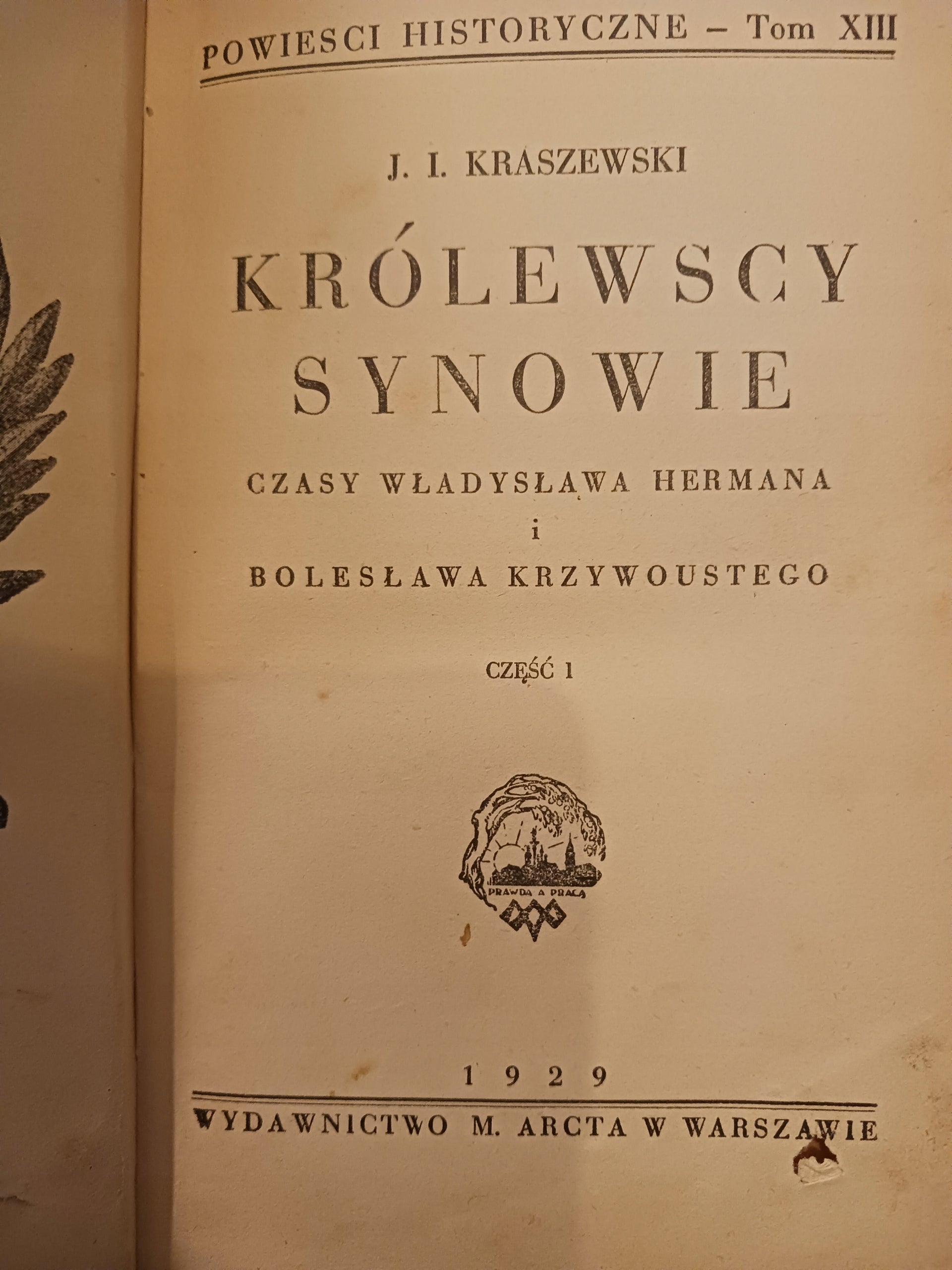 Powieści historyczne Józef Ignacy Kraszewski x6 [przedwojenne]