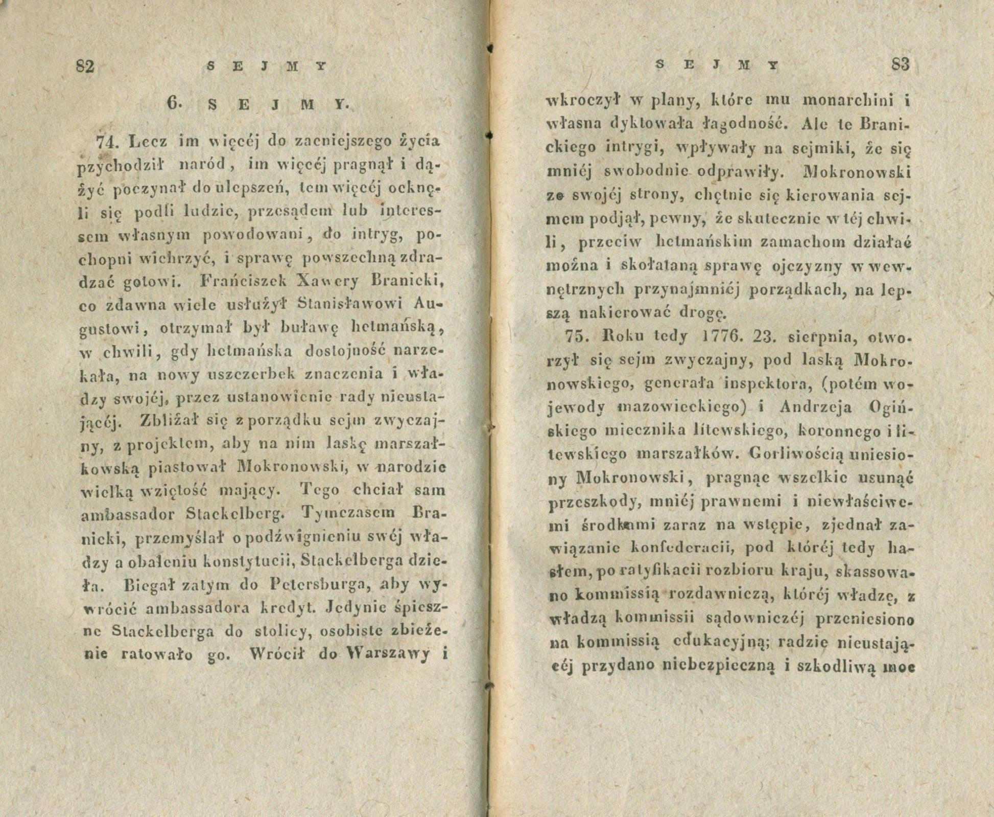 Lelewel, Panowanie króla polskiego Stanisława Augusta Poniatowskiego [1831]