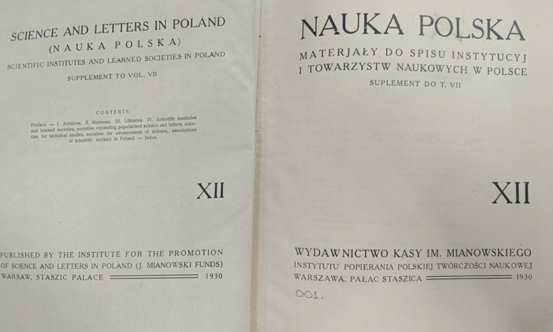 Nauka polska XII 1930 materjały do spisu instytucyj i towarzystw naukowych