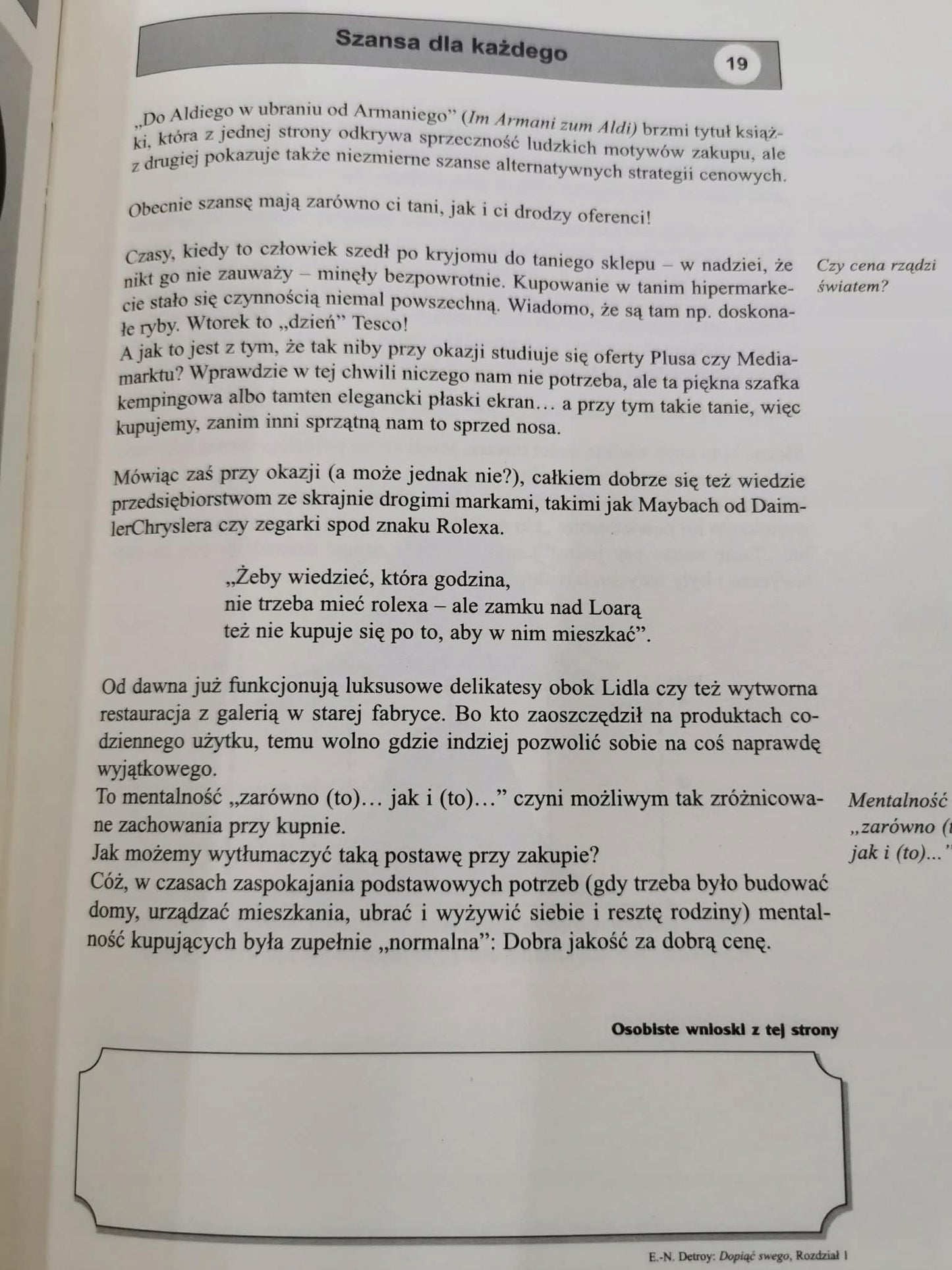 Dopiąć swego w negocjacjach cenowych, Erich-Norbert Detroy