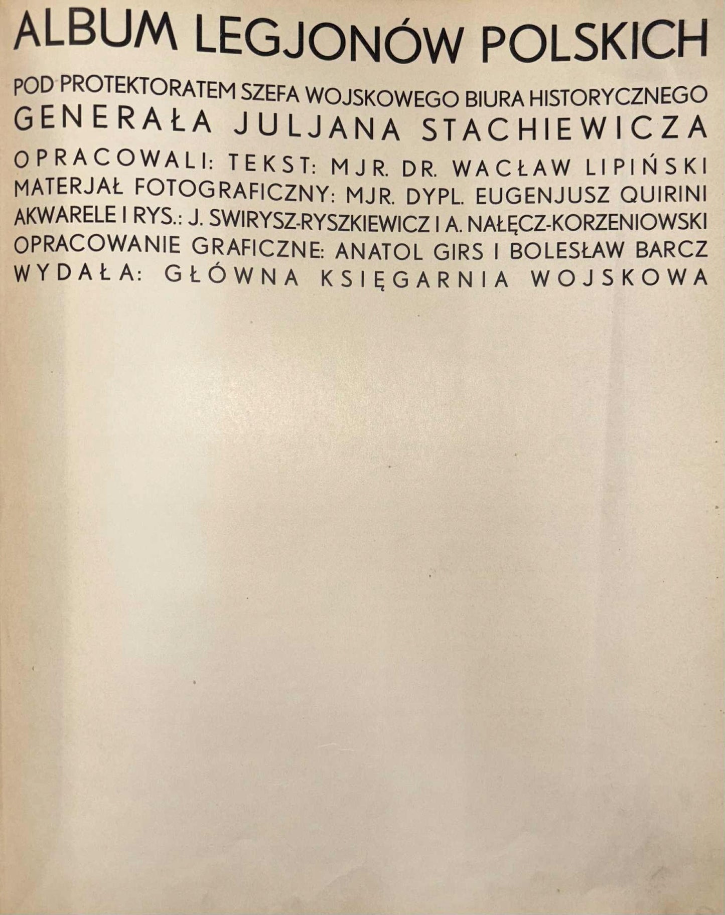 Album Legionów Polskich [oprawa R. Jahody] [atelier Girs&Barcz]