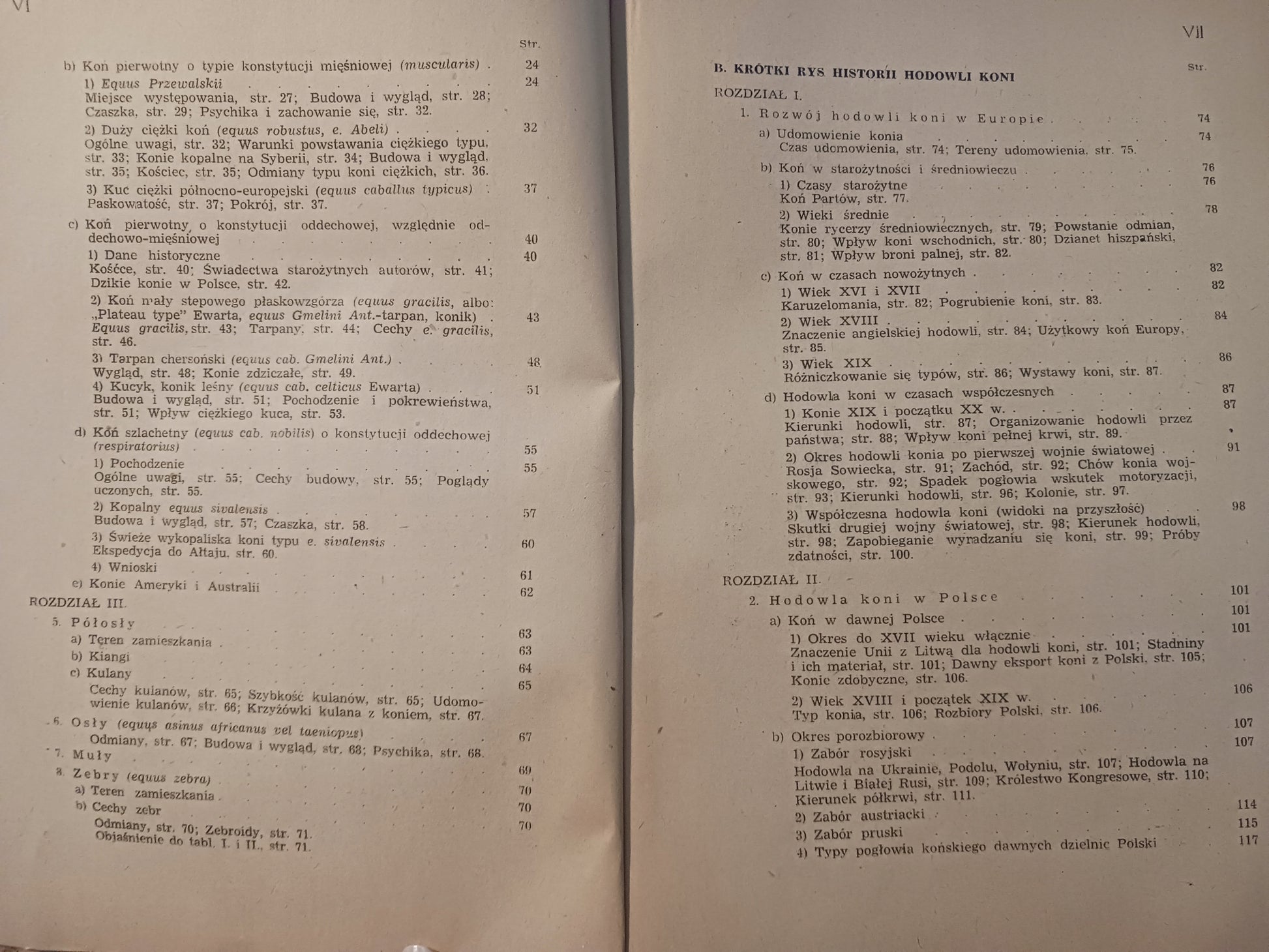 Hodowla koni Tomy I - II Roman Prawocheński [wydania z lat 1947, 1948]