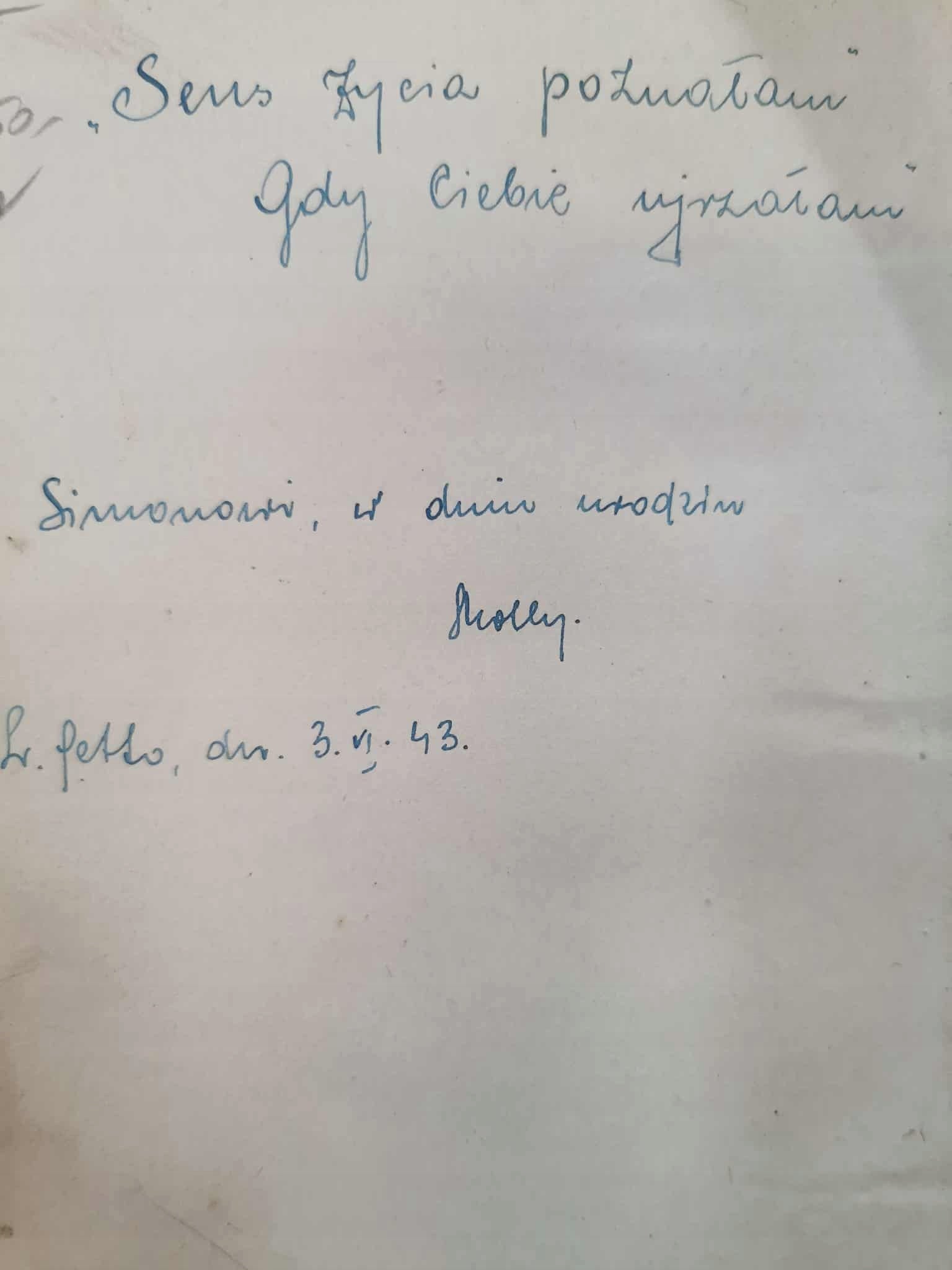 Sens Życia, Alfred Adler [Kraków 1939] [książka z dedykacją z getta]