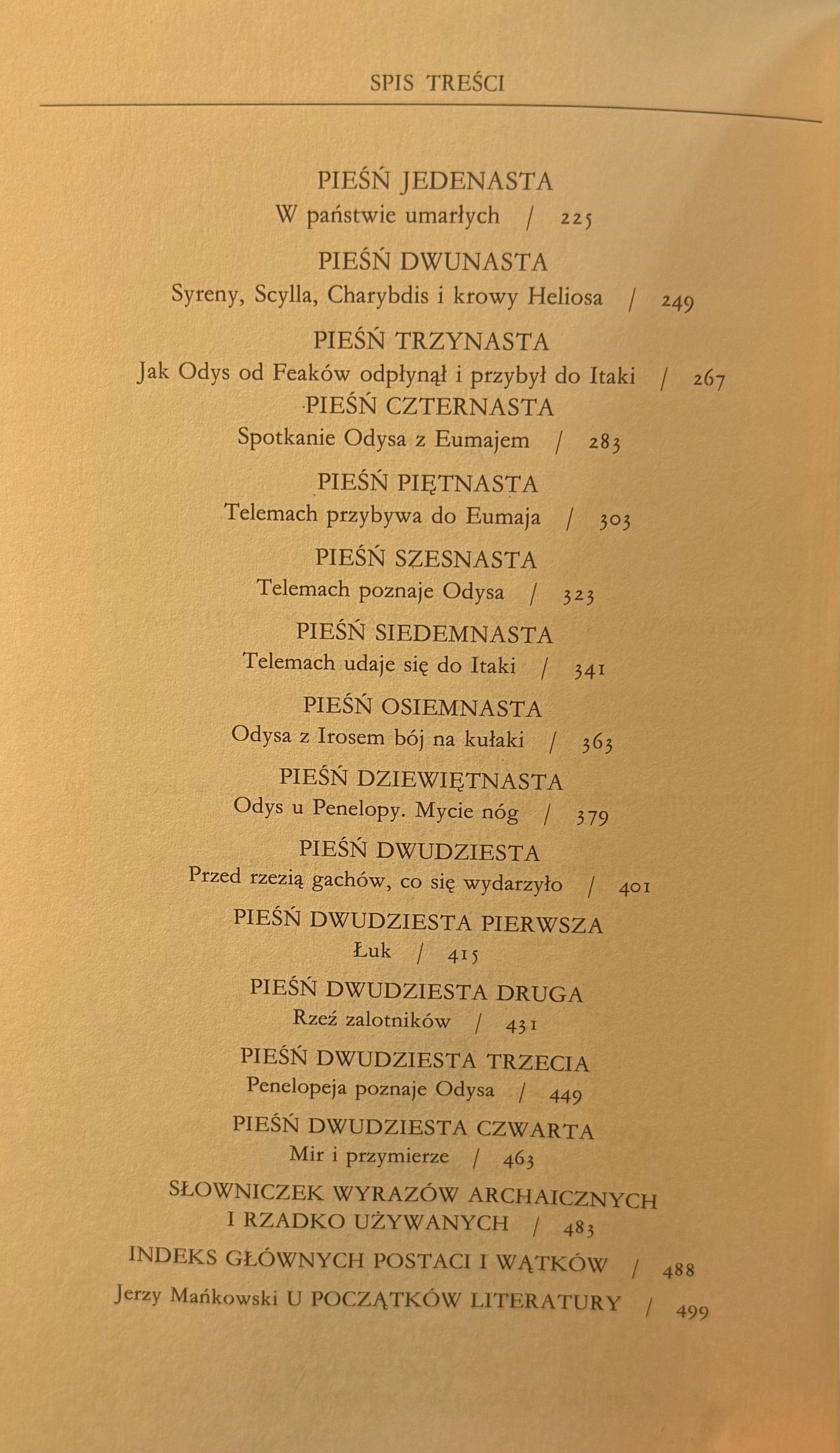 Odyseja Homer (Przekład Józef Wittlin)