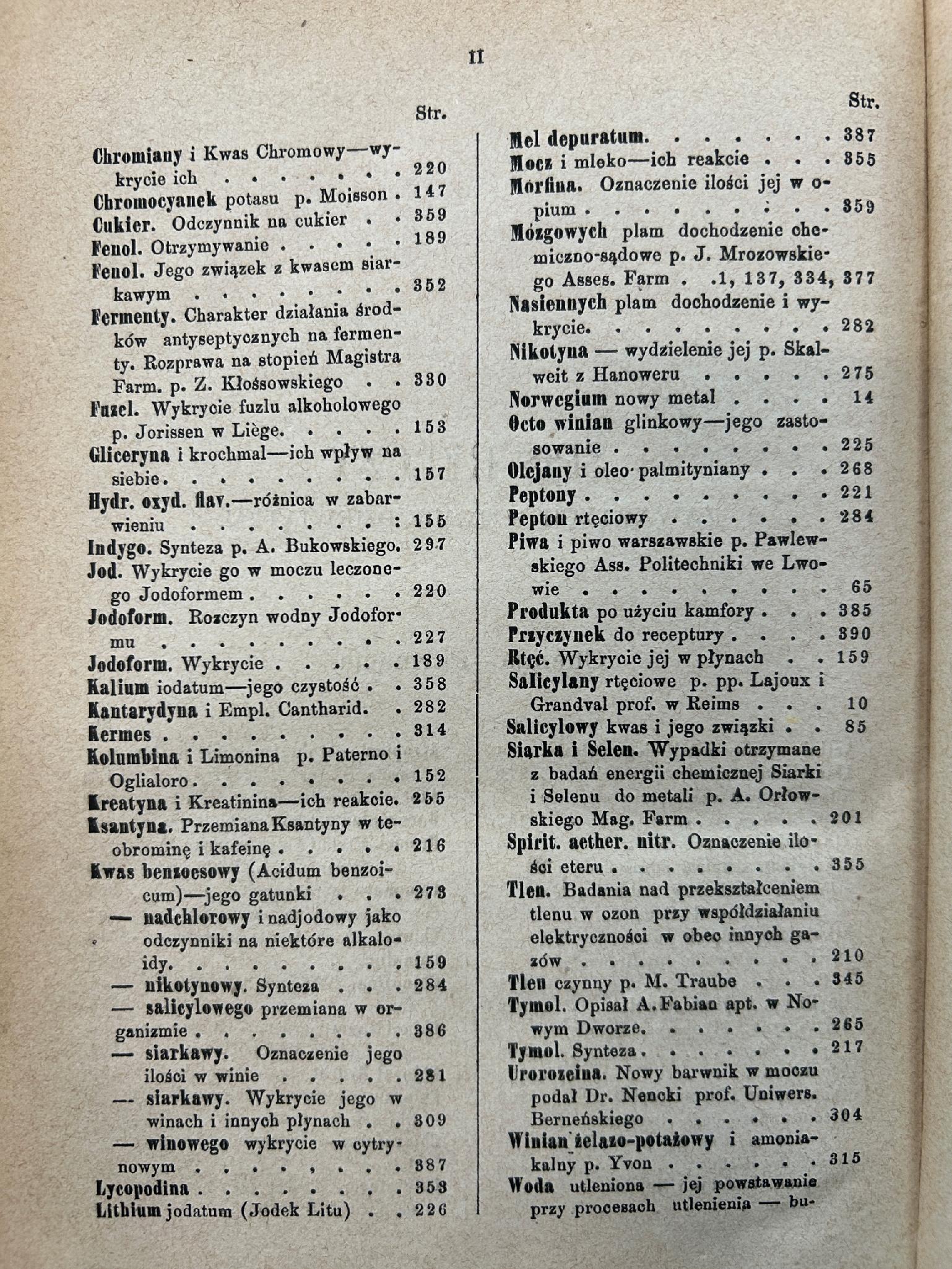 Wiadomości farmaceutyczne Tom IX - pod redakcją Jana Mrozowskiego [1882 r.]
