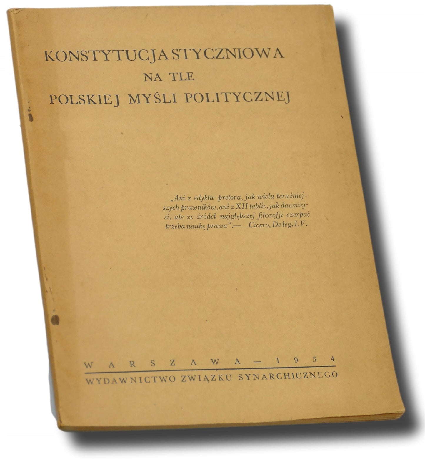 Konstytucja styczniowa na tle polskiej myśli politycznej [Warszawa 1934]