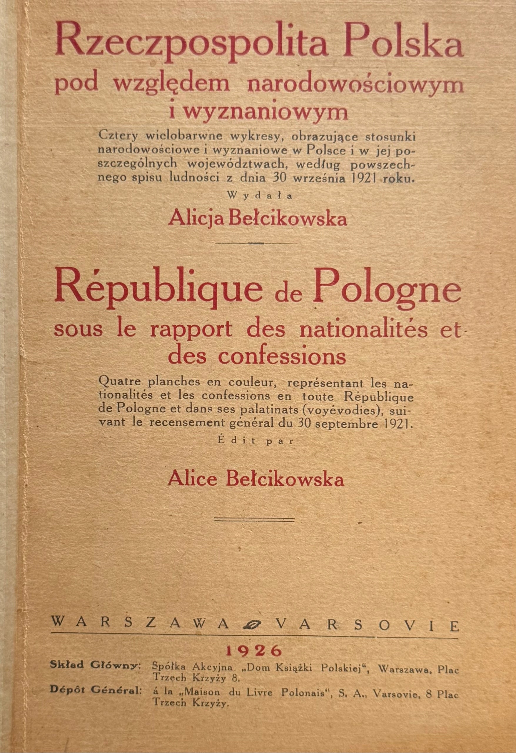 Rzeczpospolita Polska pod względem narodowościowym i wyznaniowym [1926]