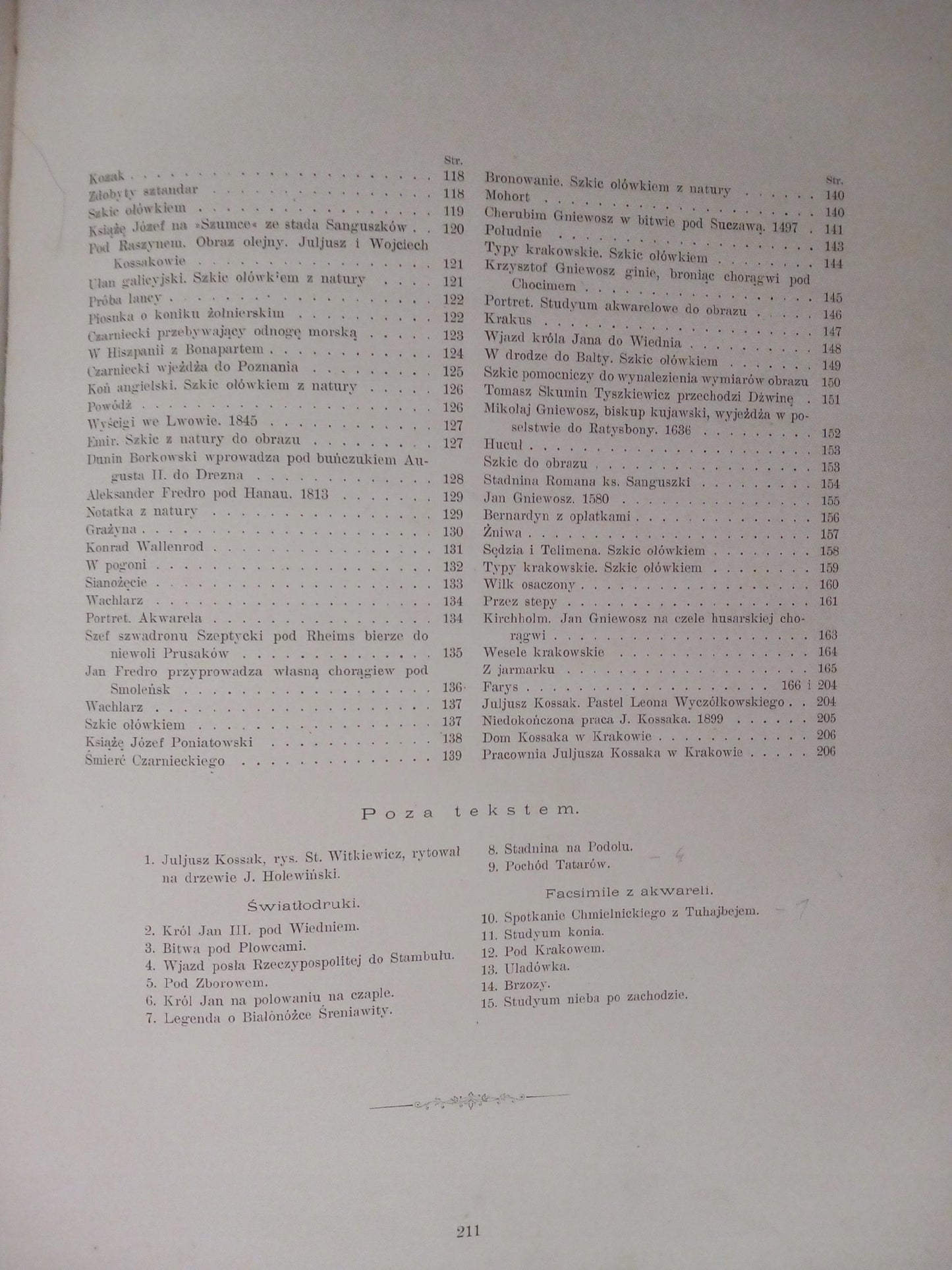 Juljusz Kossak przez Stanisława Witkiewicza [wydanie pierwsze 1900 rok]
