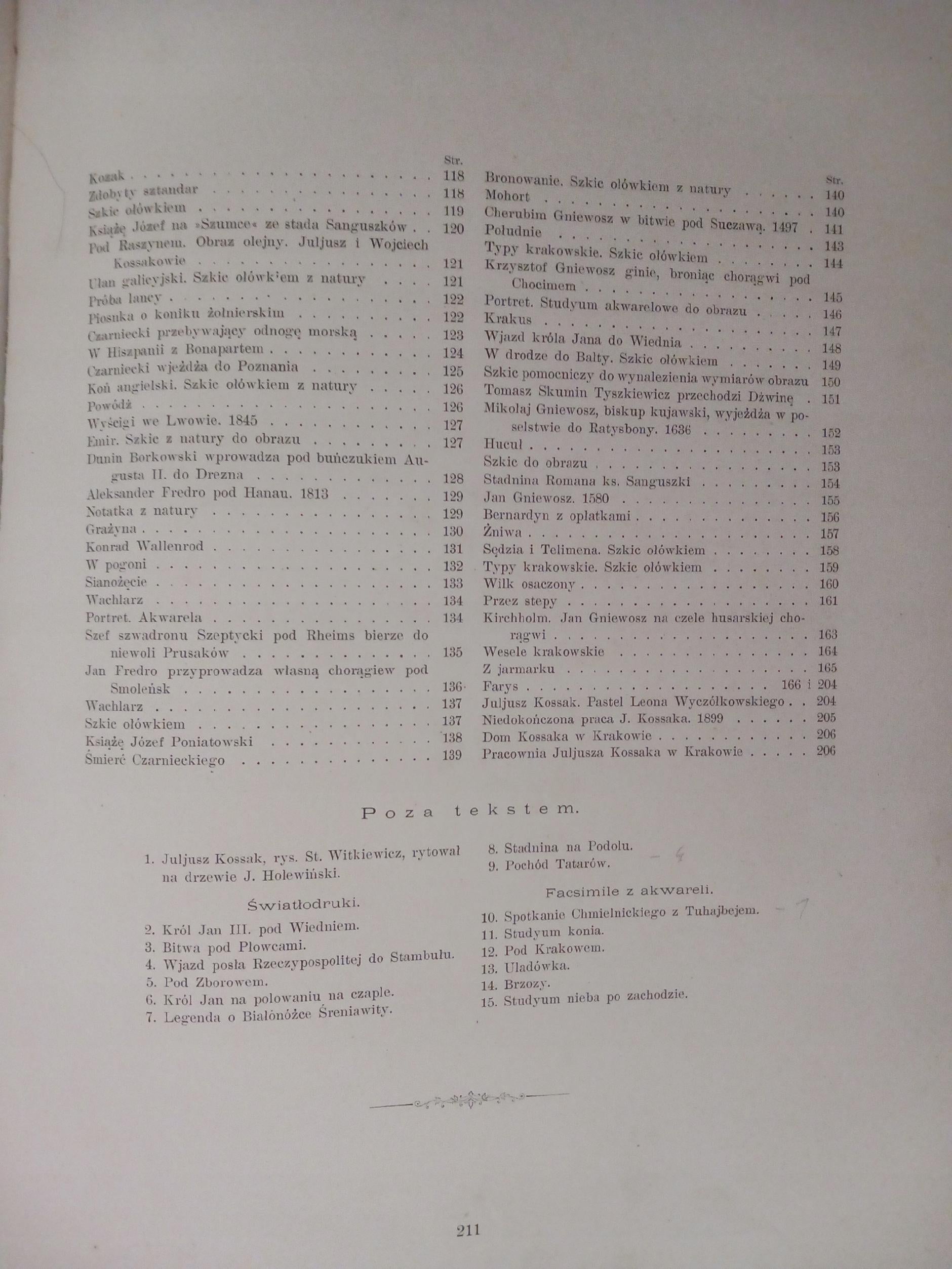 Juljusz Kossak przez Stanisława Witkiewicza [wydanie pierwsze 1900 rok]