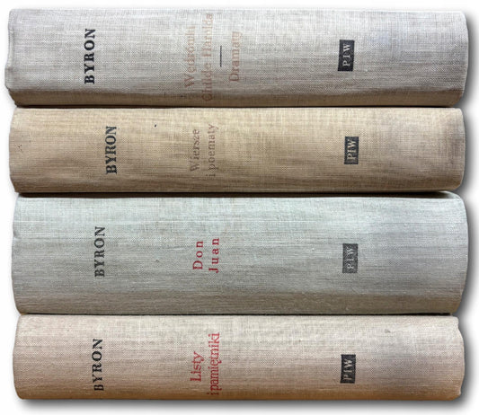 Byron x4 Wędrówki Childe Harolda Dramaty, Wiersze i poematy, Don Juan +...