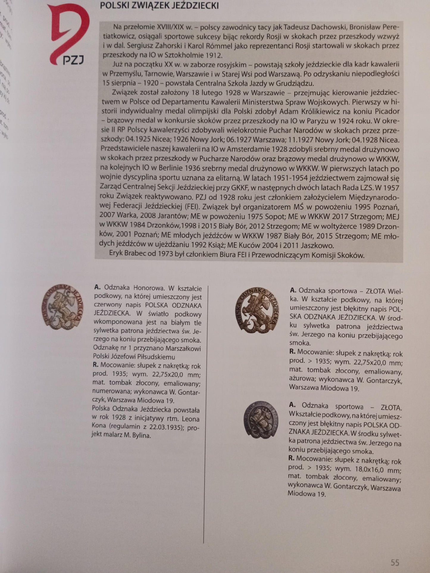 Odznaki polskich związków sportowych... Andrzej Szalewicz