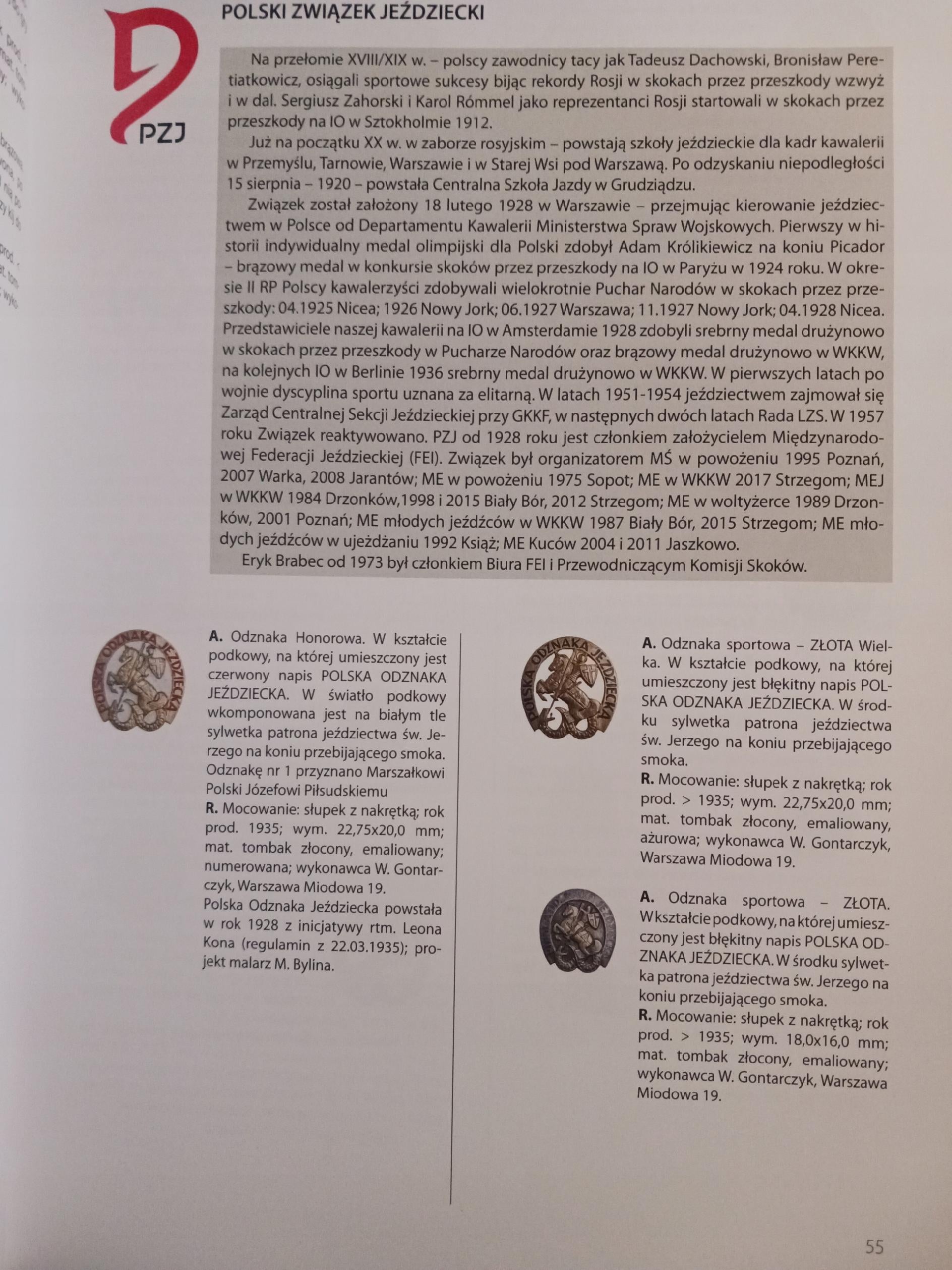 Odznaki polskich związków sportowych... Andrzej Szalewicz