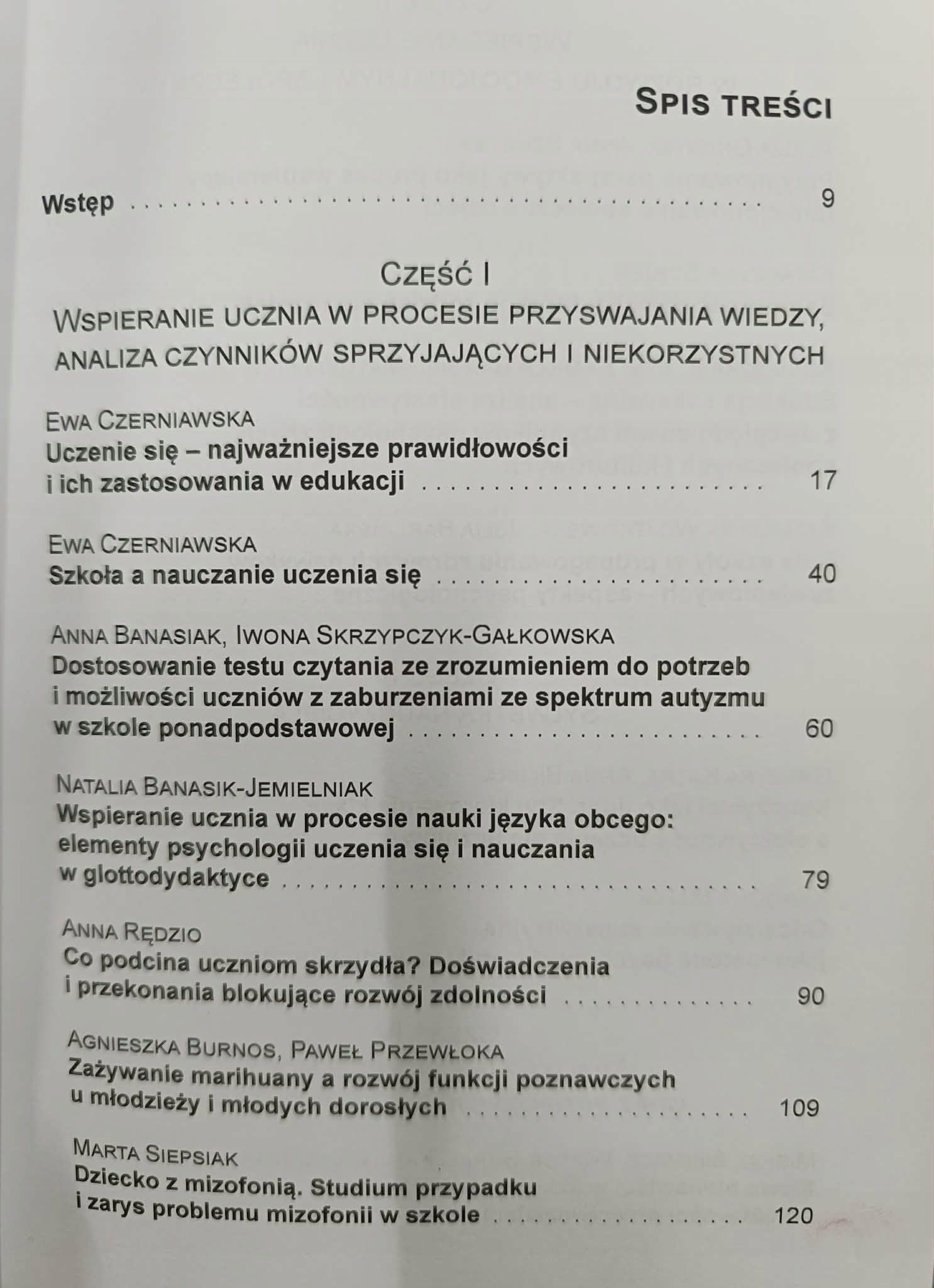 Wybrane problemy psychologiczne współczesnej szkoły, Praca zbiorowa