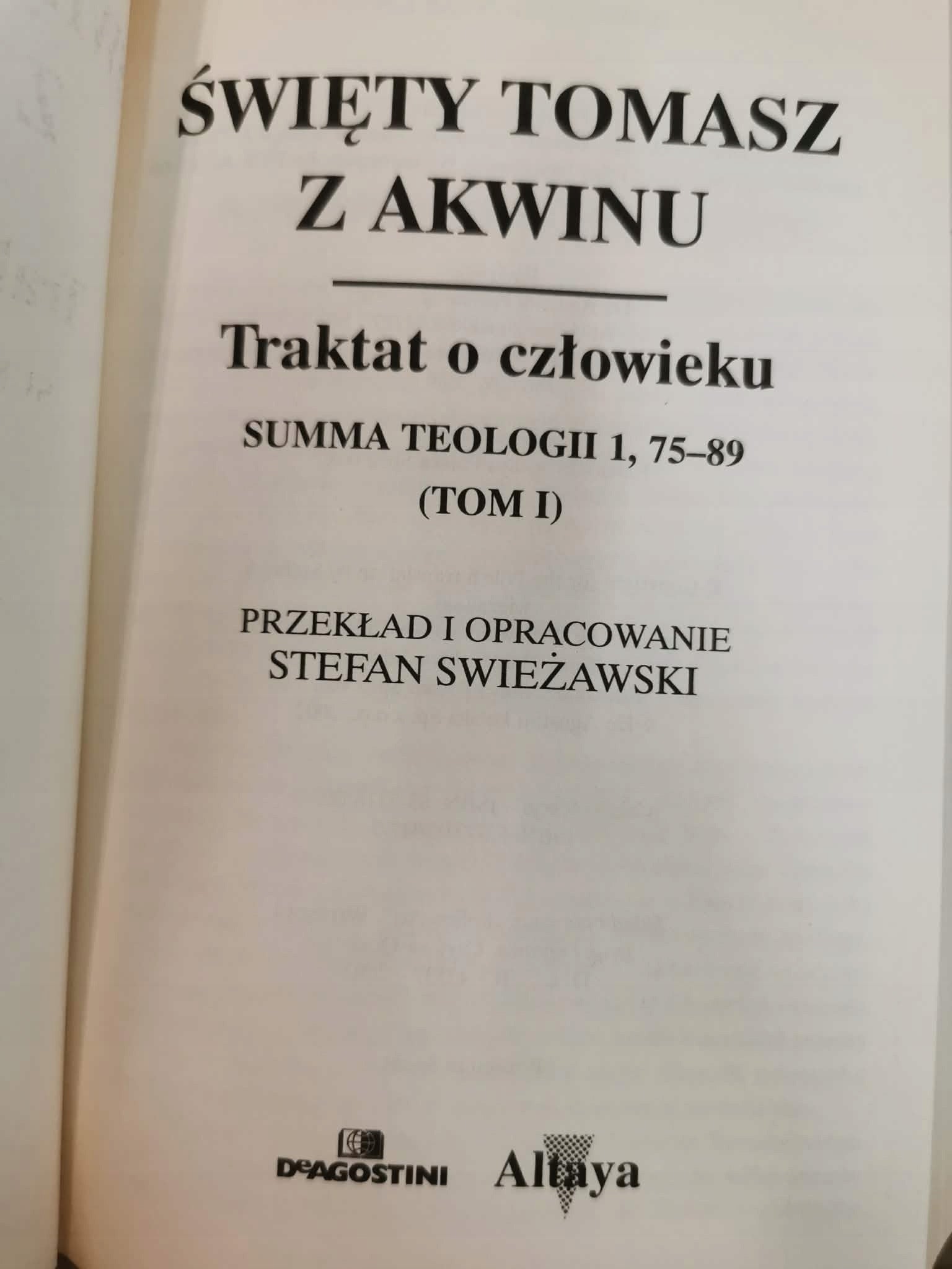 Traktat o człowieku t. I-II, św. Tomasz z Akwinu