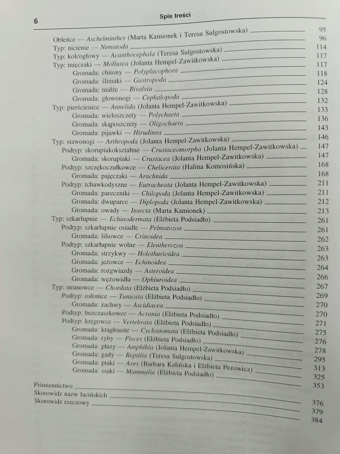 Zoologia dla uczelni rolniczych Hempel-Zawistowska Jolanta