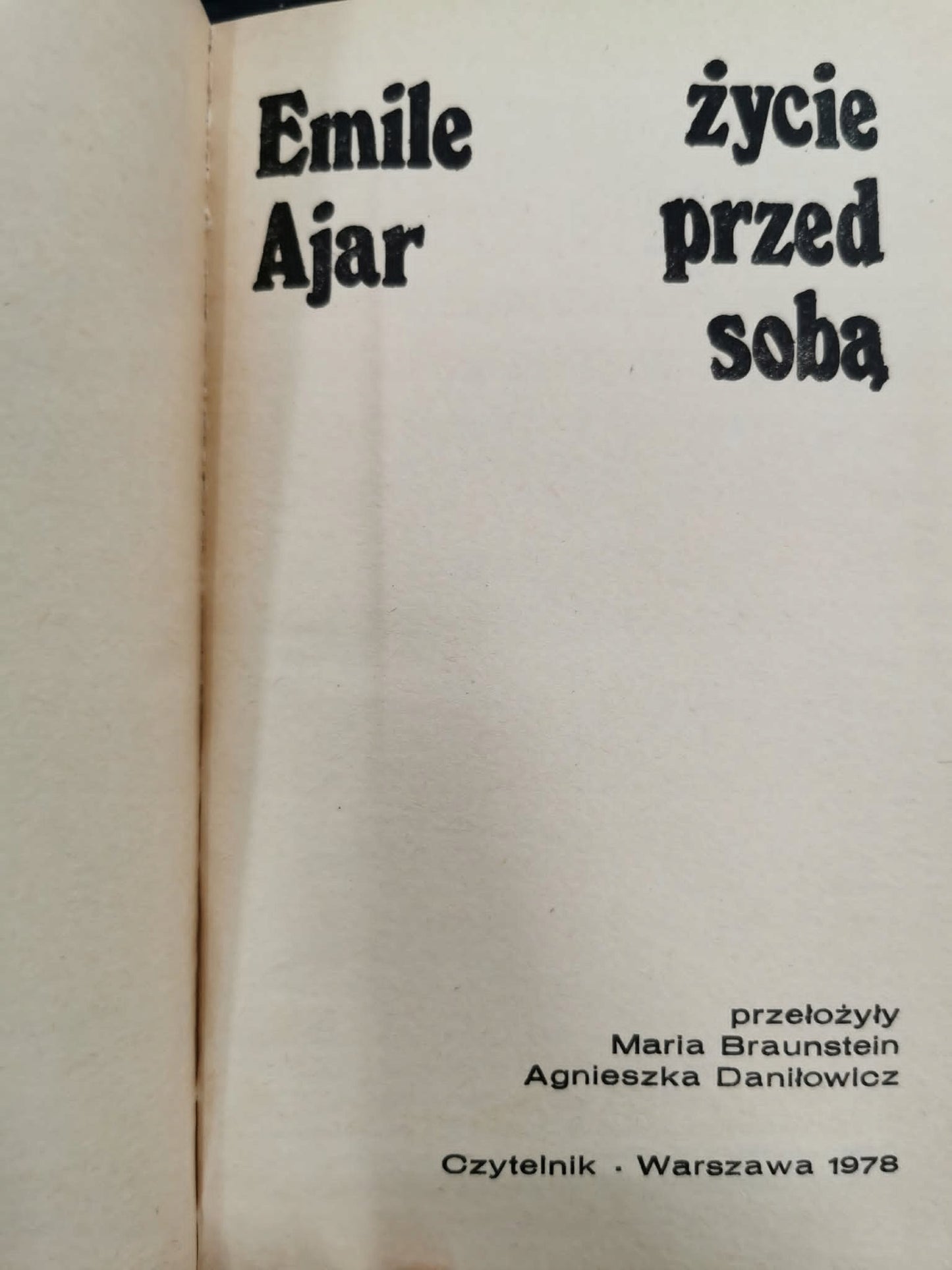 Życie przed sobą, Emile Ajar