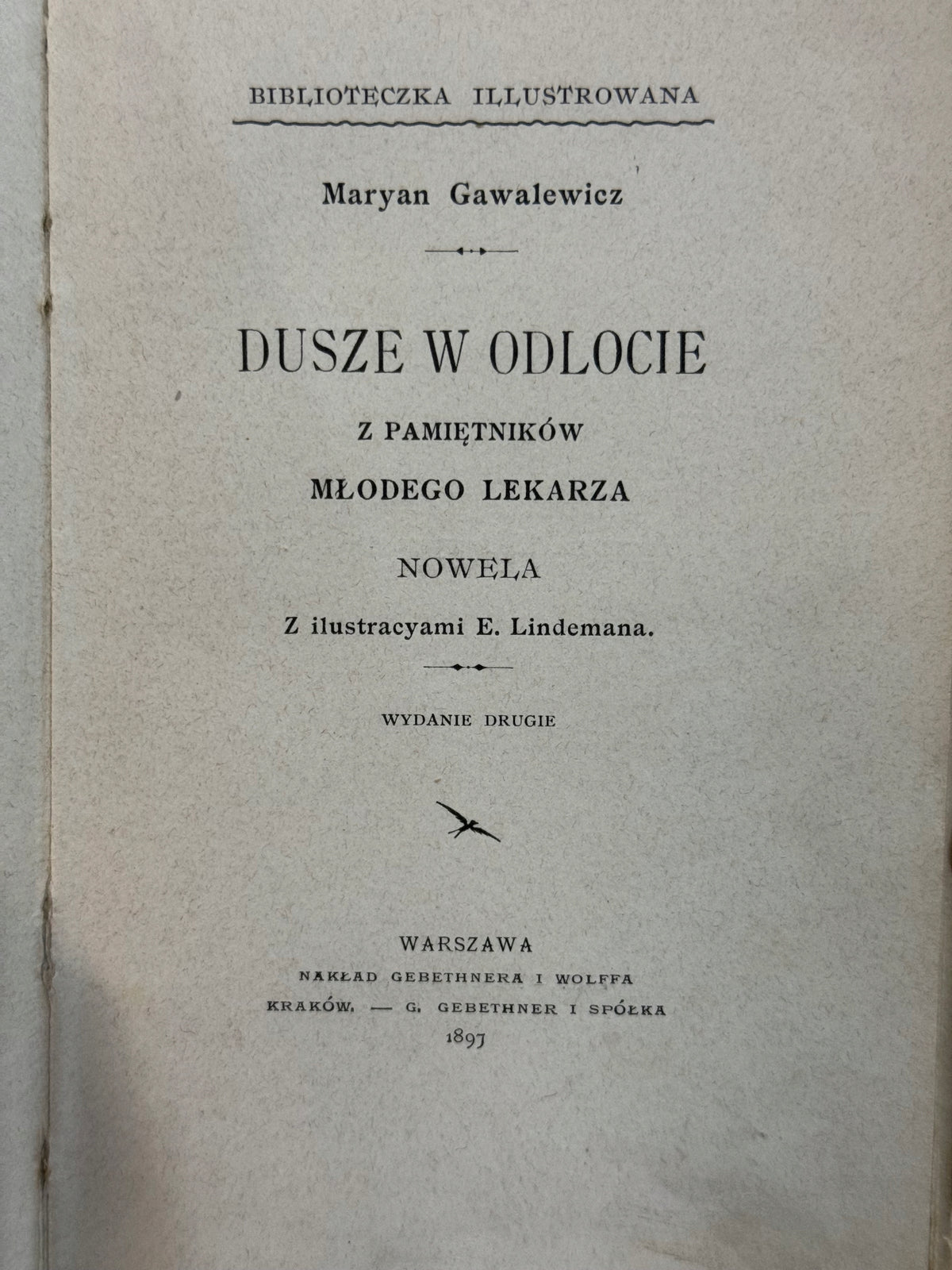 Dusze w odlocie Maryan Gawalewicz [1897][il. E. Lindeman]